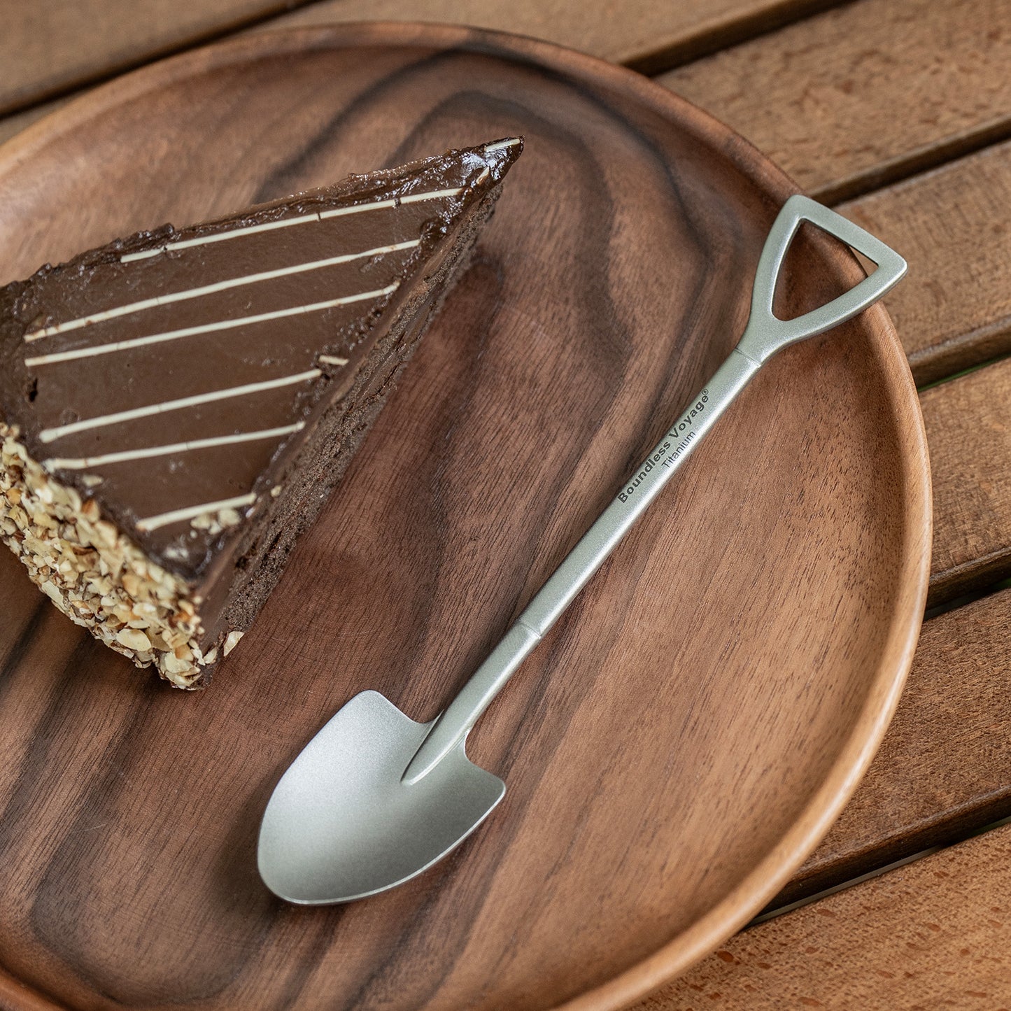 Boundless Voyage Mini Titanium Shovel Spoon – Lightweight, Durable & Cute Dessert Spoon for Ice Cream, Fruit, Camping & Home Use