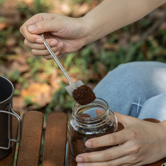 Boundless Voyage Mini Titanium Shovel Spoon – Ultralight Creative Dessert Spoon for Outdoor Camping & Home Use