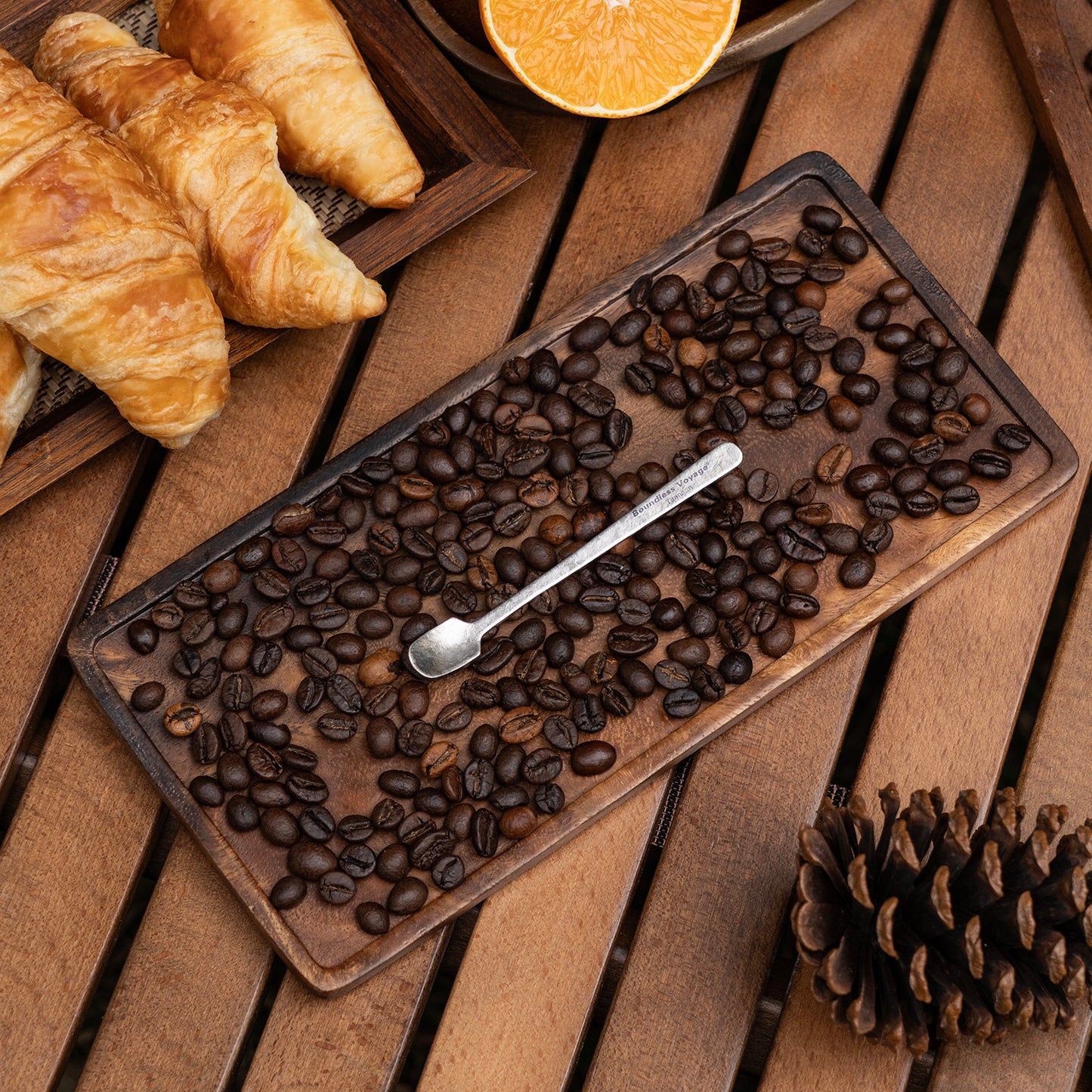 Boundless Voyage  Titanium Mini Coffee Spoon – Ultralight Reusable Espresso & Dessert Spoon for Home, Office, Travel & Camping 5PCS