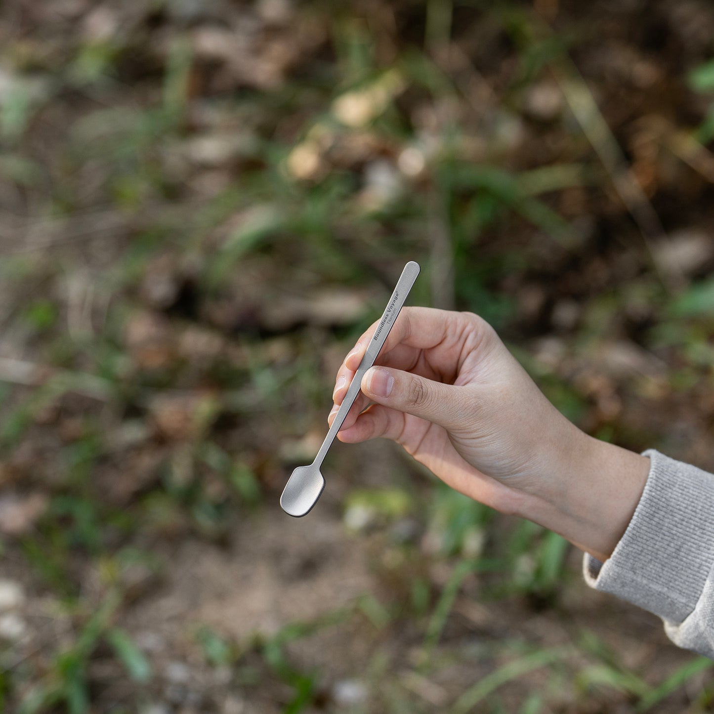 Boundless Voyage TA1 Titanium Mini Coffee Spoon – Ultralight Reusable Espresso & Dessert Spoon for Home, Office, Travel & Camping