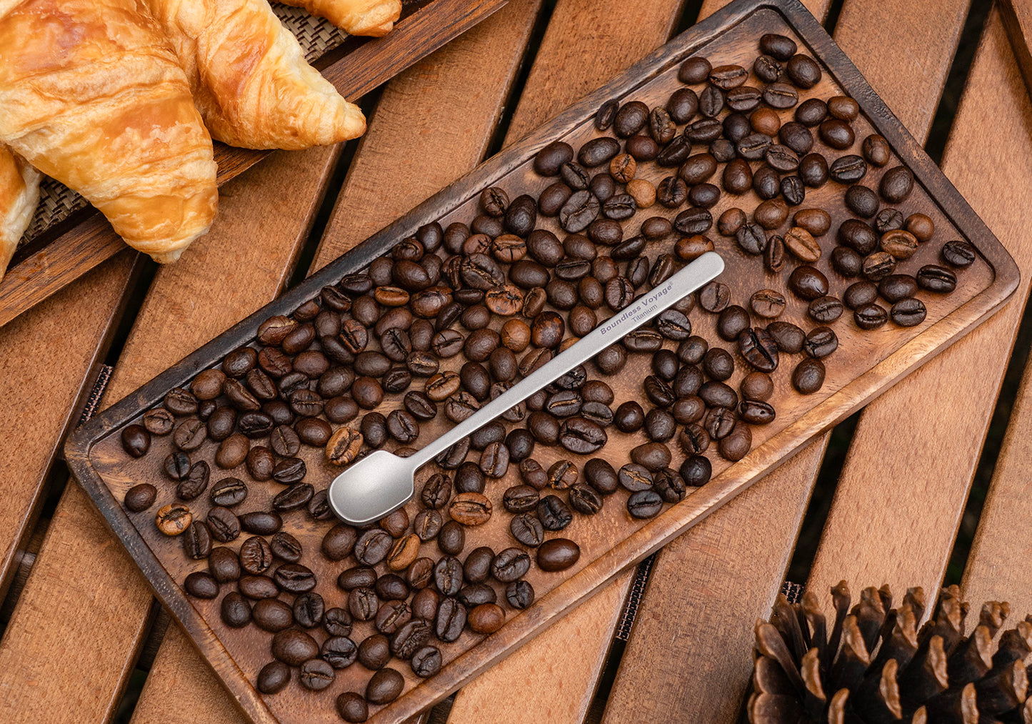 Boundless Voyage TA1 Titanium Mini Coffee Spoon – Ultralight Reusable Espresso & Dessert Spoon for Home, Office, Travel & Camping