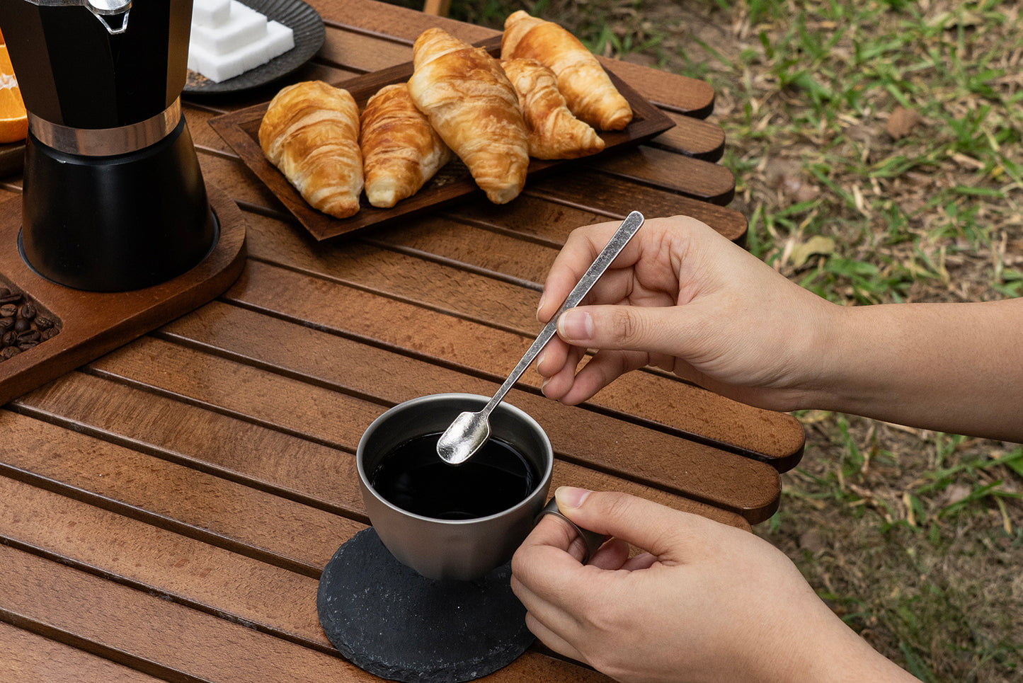 Boundless Voyage TA1 Titanium Mini Coffee Spoon – Ultralight Reusable Espresso & Dessert Spoon for Home, Office, Travel & Camping