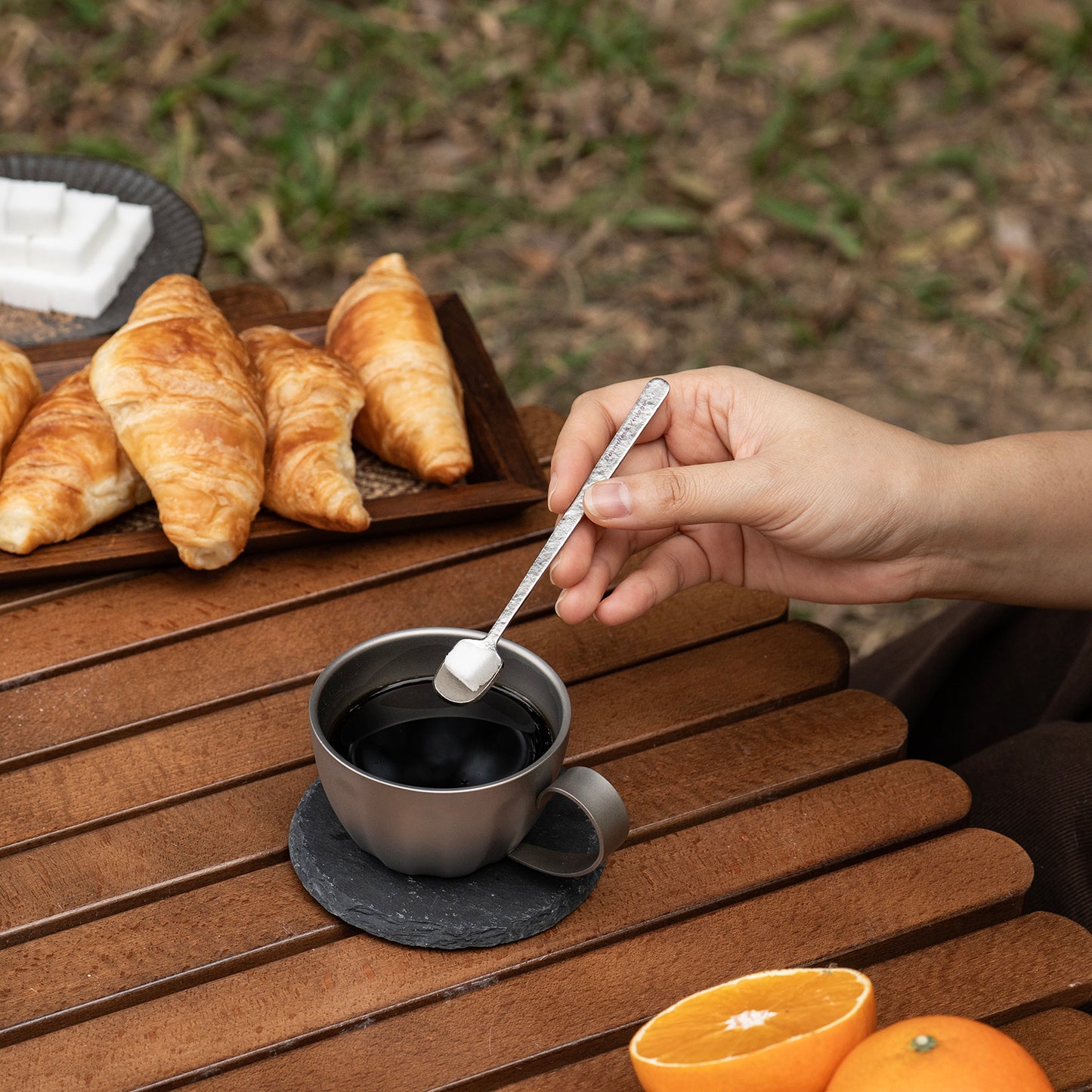 Boundless Voyage TA1 Titanium Mini Coffee Spoon – Ultralight Reusable Espresso & Dessert Spoon for Home, Office, Travel & Camping