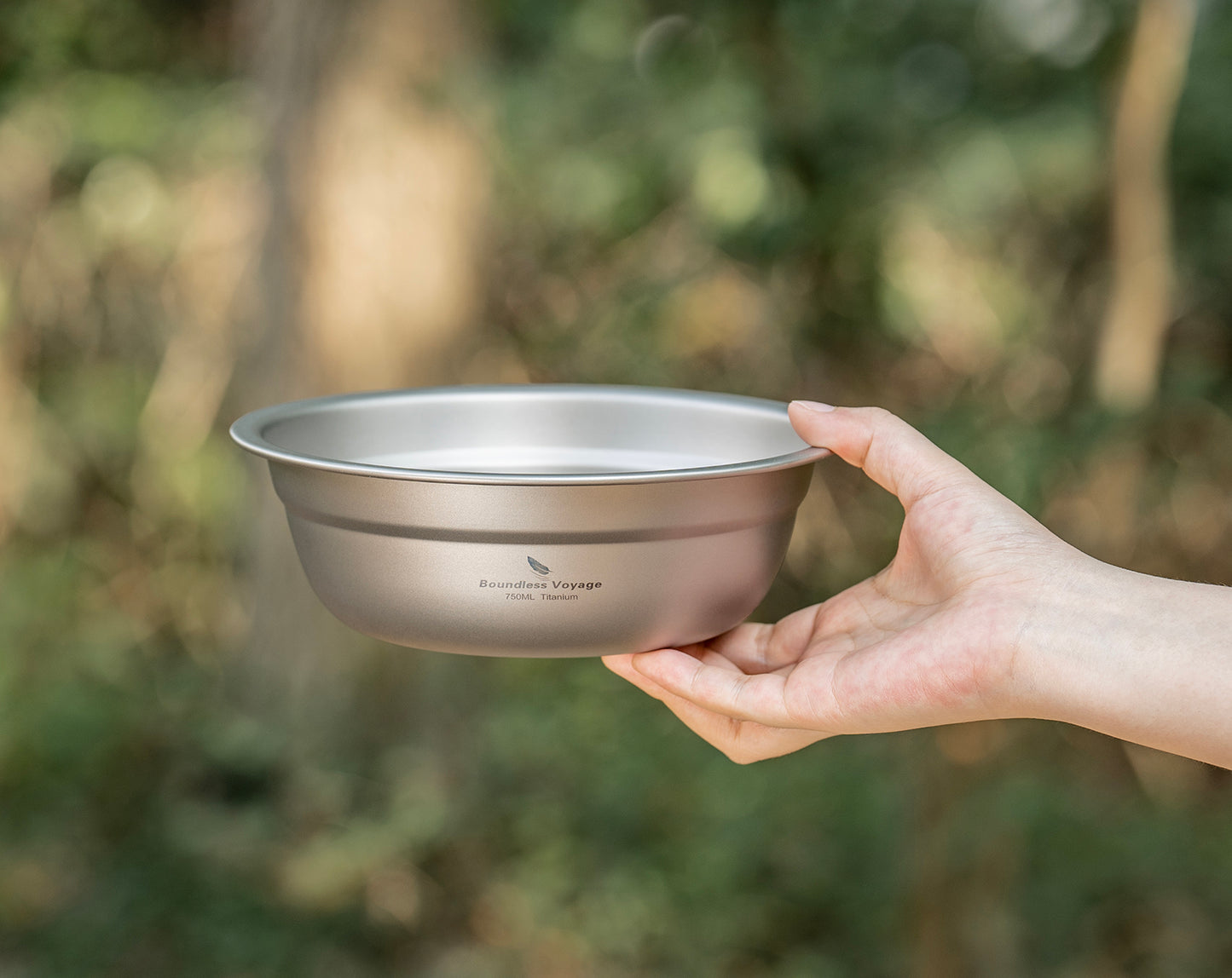Boundless Voyage 750ml Titanium Bowl – Ultralight Camping Rice, Soup & Salad Bowl for Hiking, Travel & Outdoor Dining