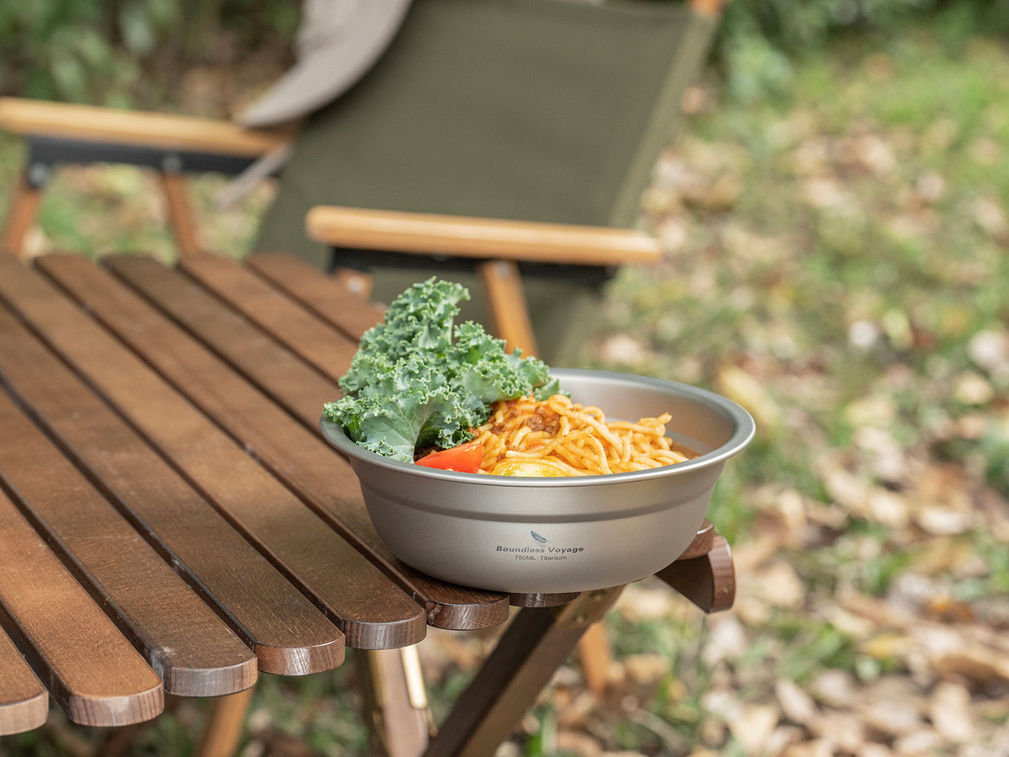 Boundless Voyage 750ml Titanium Bowl – Ultralight Camping Rice, Soup & Salad Bowl for Hiking, Travel & Outdoor Dining
