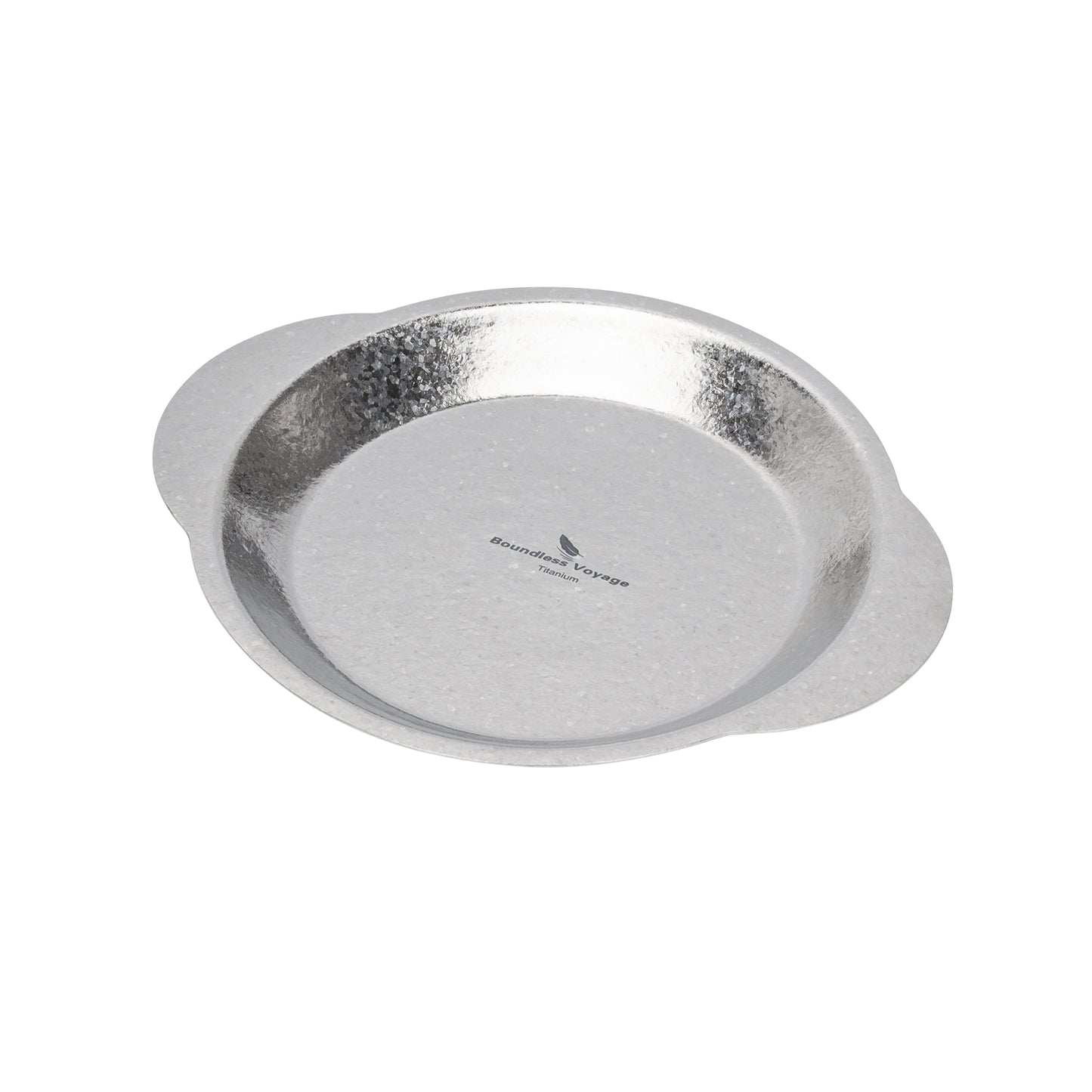 Boundless Voyage 19.4cm Titanium Camping Plate with Handles – Ultralight Stackable Dinner Plate for Outdoor, Picnic & Travel