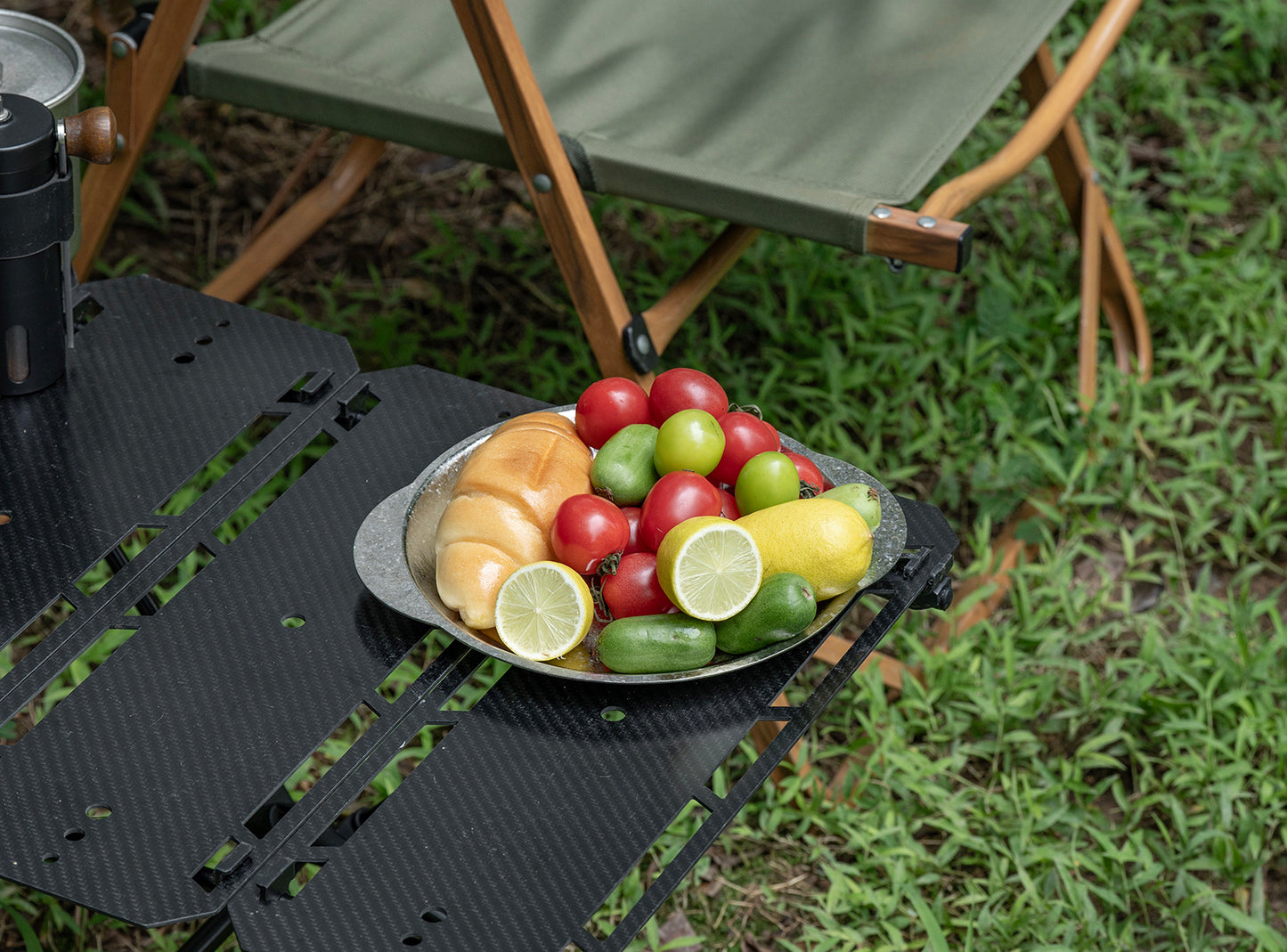 Boundless Voyage 23.2cm Titanium Camping Plate with Handles – Ultralight Stackable Dinner Plate for Outdoor, Picnic & Travel