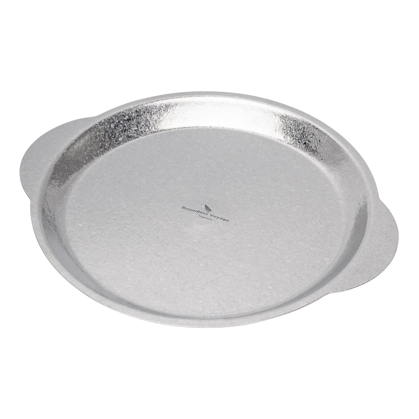 Boundless Voyage 27.3cm Titanium Camping Plate with Handles – Lightweight Stackable Dinner & Serving Plate for Outdoor, Picnic & Travel
