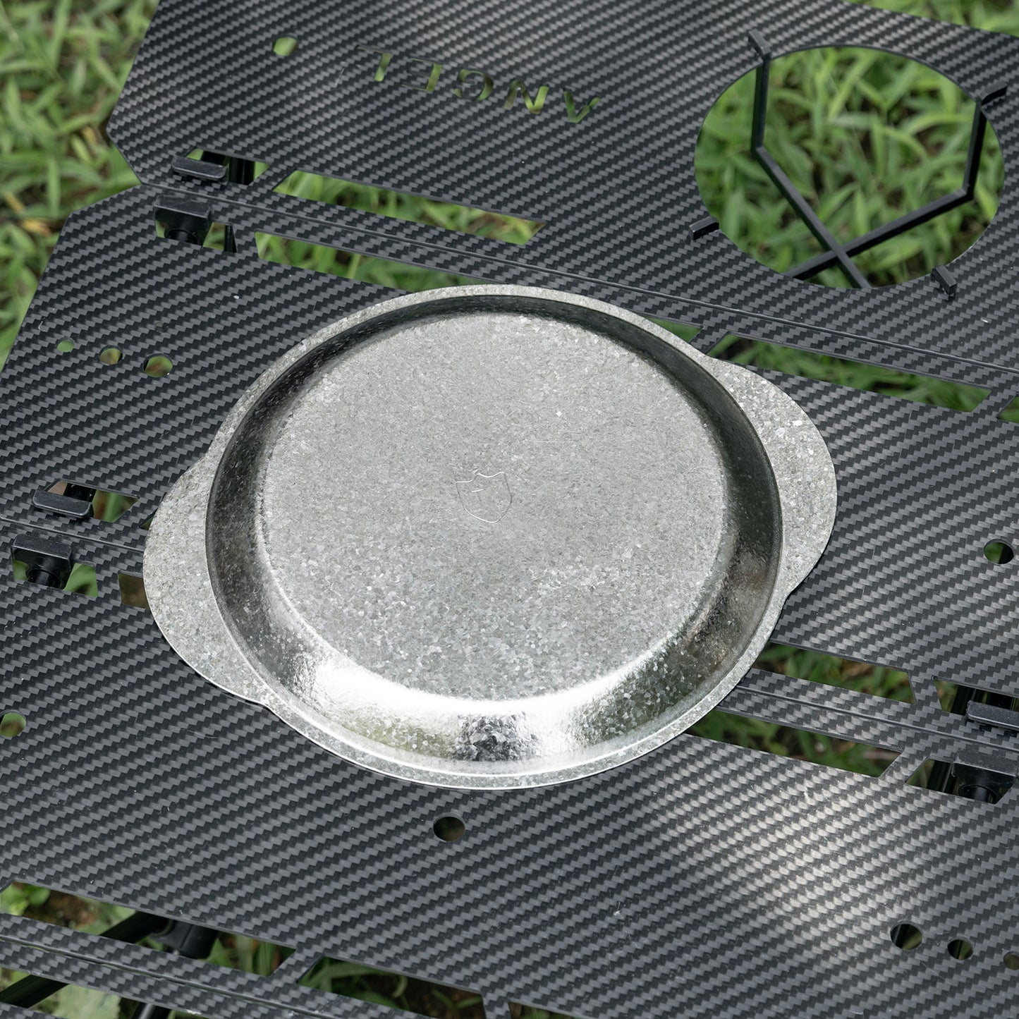 Boundless Voyage 27.3cm Titanium Camping Plate with Handles – Lightweight Stackable Dinner & Serving Plate for Outdoor, Picnic & Travel