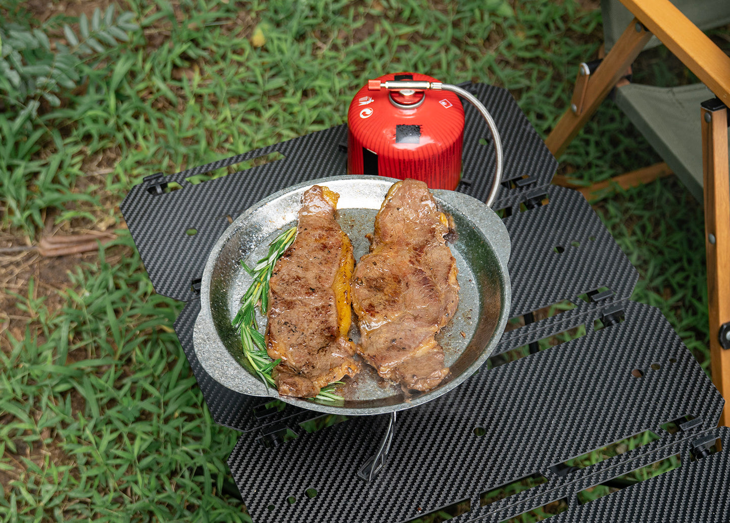 Boundless Voyage 27.3cm Titanium Camping Plate with Handles – Lightweight Stackable Dinner & Serving Plate for Outdoor, Picnic & Travel