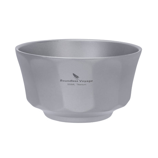 Boundless Voyage 500ml Titanium Double-Walled Bowl – Anti-Scalding, Lightweight & Rust-Proof for Camping, Hiking, Outdoor & Home Use