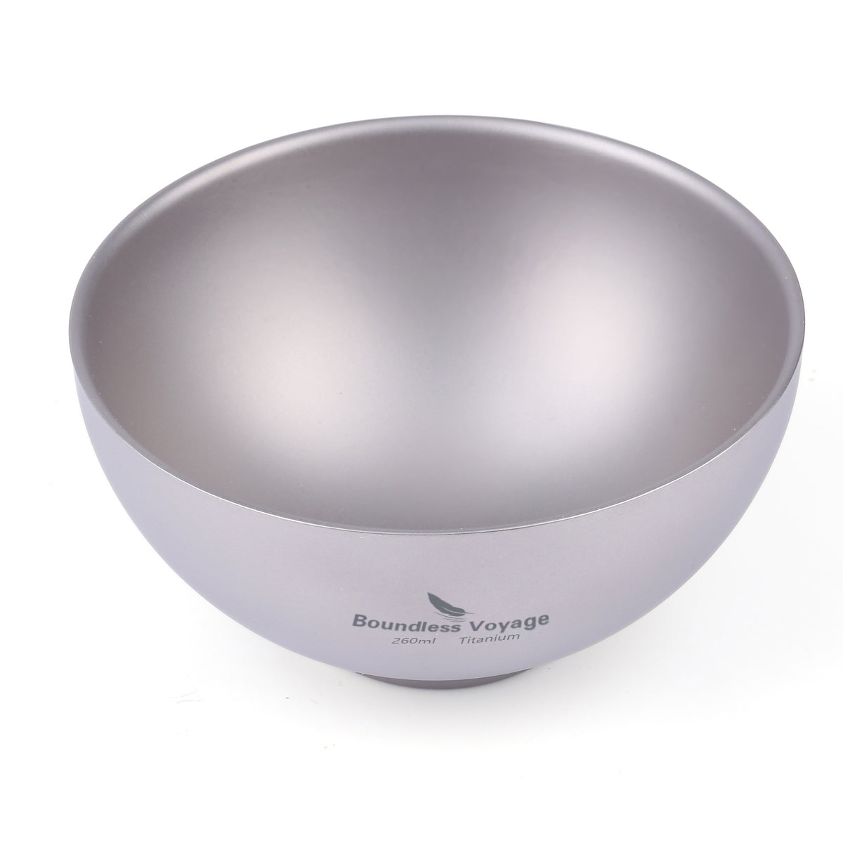 Boundless Voyage Titanium Double-Wall Bowl  260ml Outdoor Camping Tableware Lightweight