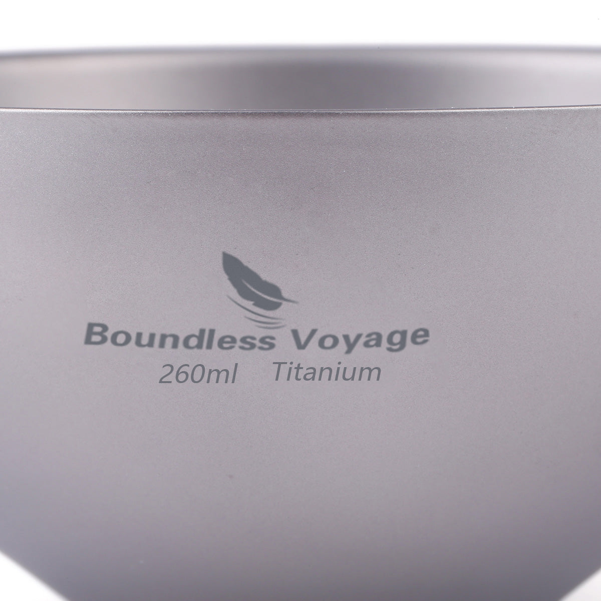 Boundless Voyage Titanium Double-Wall Bowl  260ml Outdoor Camping Tableware Lightweight