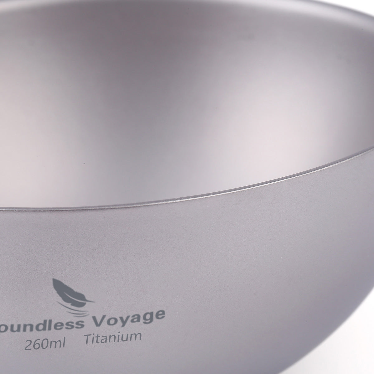 Boundless Voyage Titanium Double-Wall Bowl  260ml Outdoor Camping Tableware Lightweight