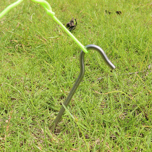 Boundless Voyage Heavy-Duty Titanium Tent Stakes 6pcs – Thickened Ultralight Camping Pegs for Hard Ground & Outdoor Use
