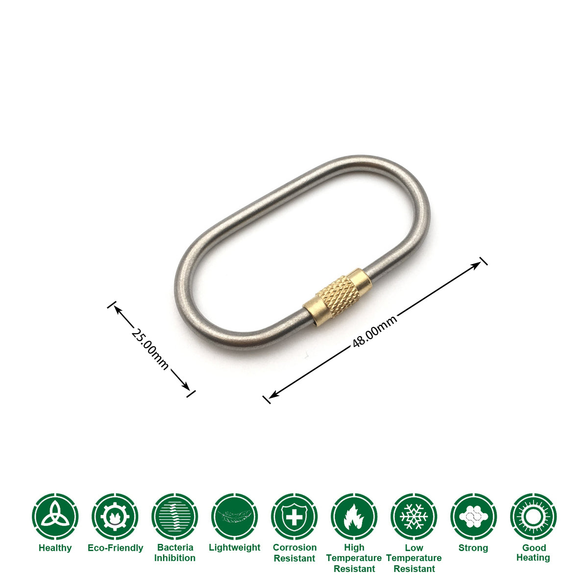 Boundless Voyage Titanium Carabiners Outdoor Camping Hook Buckle with Lock Climbing Accessories Quickdraws