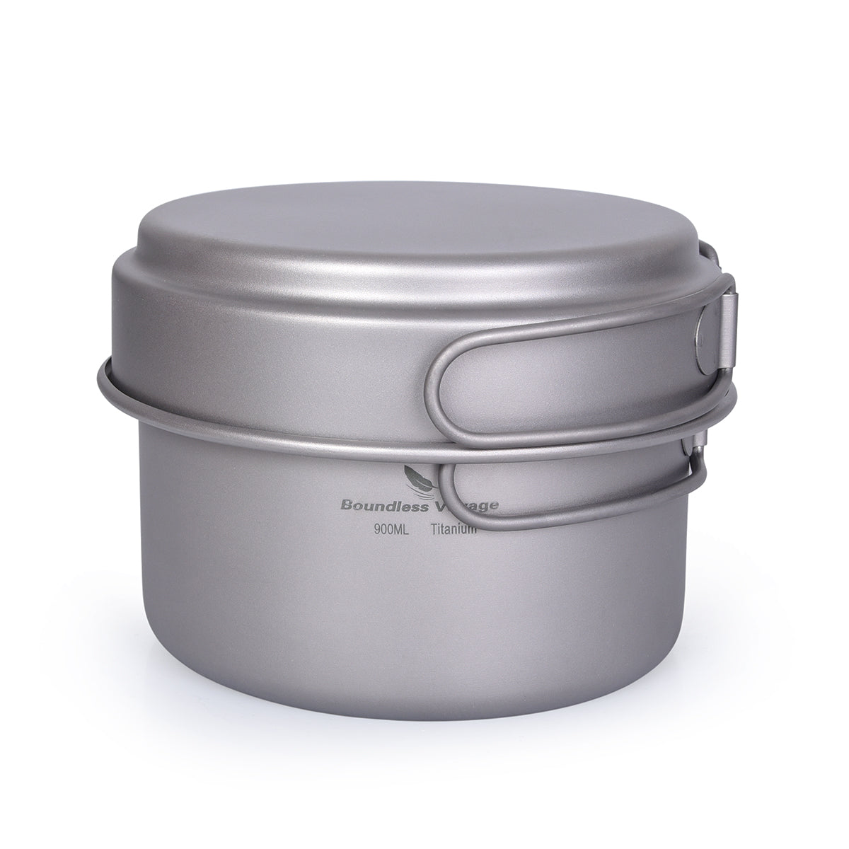 Boundless Voyage TA1 Titanium Camping Cookware Set – 500ml + 900ml + 1080ml Ultralight Pot & Bowl Mess Kit with Folding Handles