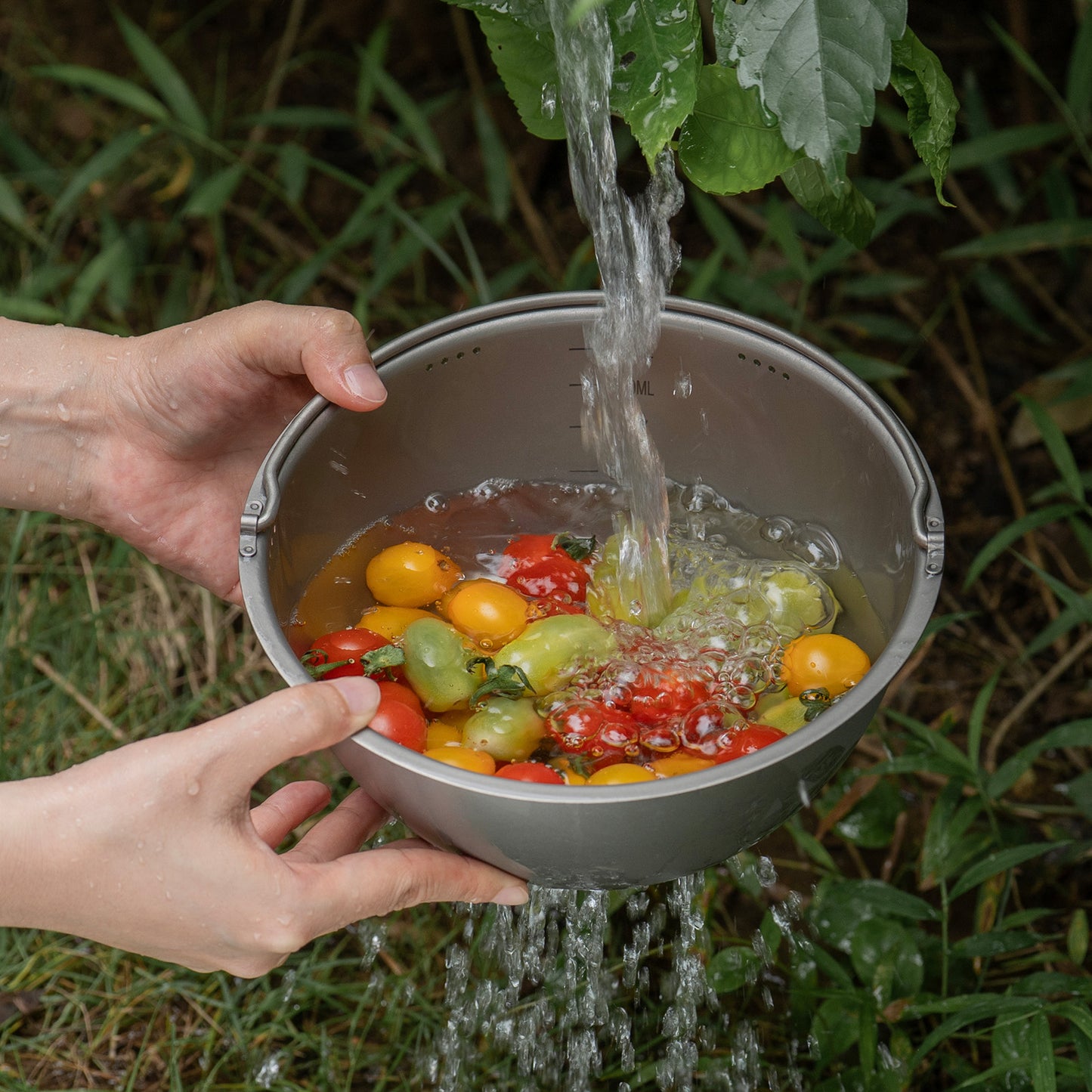 Boundless Voyage Titanium Camping Pot 3.2L  Ultralight Multifunctional Rice Cooker with Perforated Inner Liner for Hiking  Travel