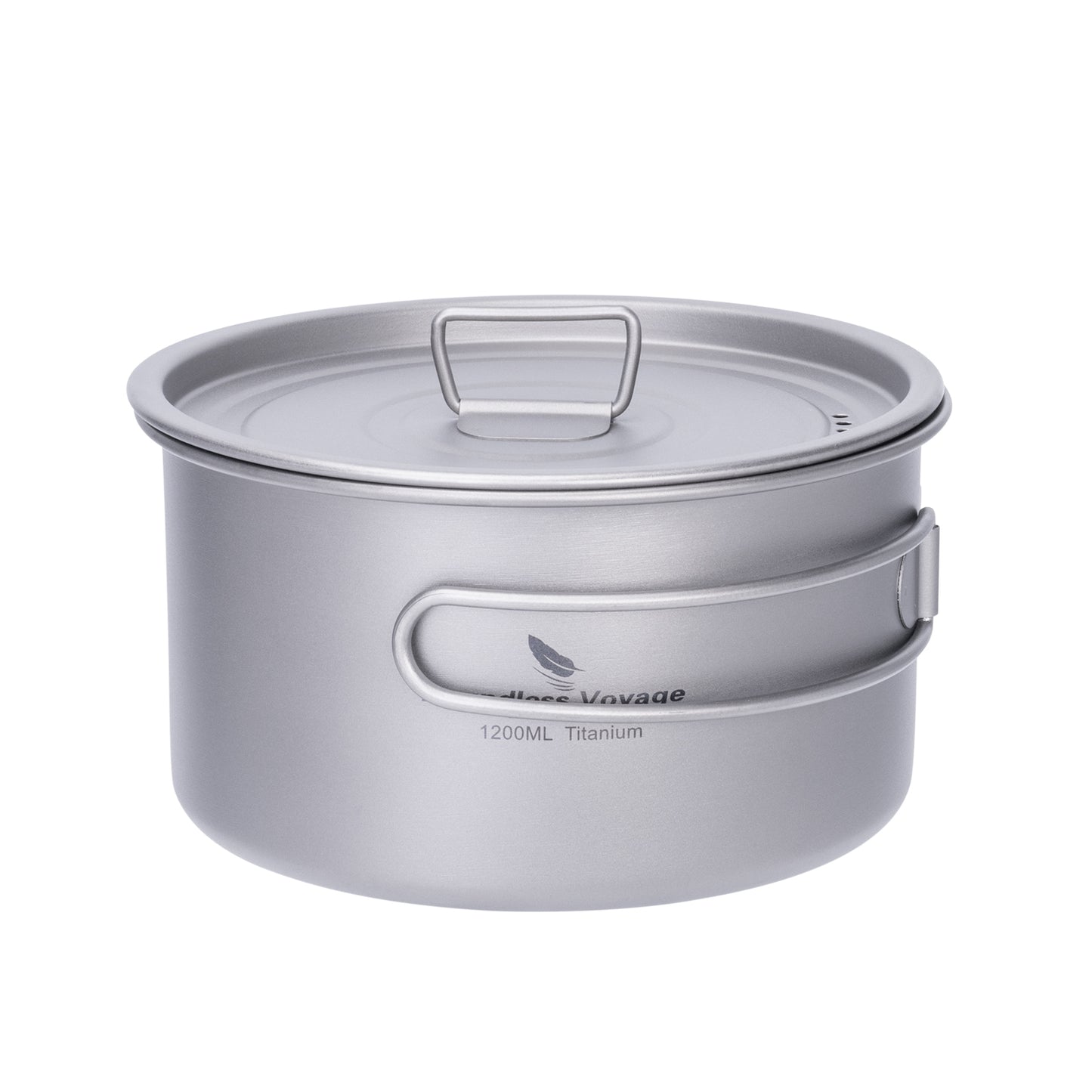 Boundless Voyage 1200ml TA1 Titanium Camping Pot – Ultralight Portable Cooking for Hiking, Trekking, Fishing & Mountaineering