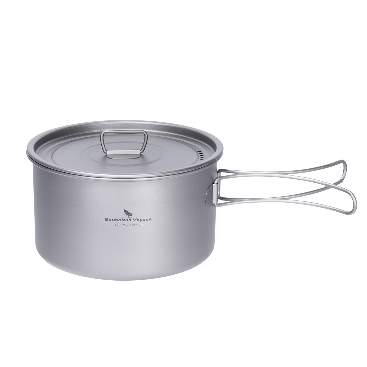 Boundless Voyage Lightweight 1800ml Titanium Pot Outdoor Portable Cooking Set hiking Backpacking Pot for Hiking Trekking Picnic Fishing Mountaineering