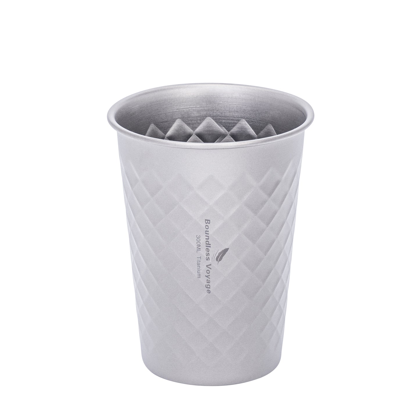Boundless Voyage Titanium Cup 300ml Stackable Premium Metal Drinking Cups Reusable Beer Juice Cup Suitable for Home, Party, Camping, Outdoor