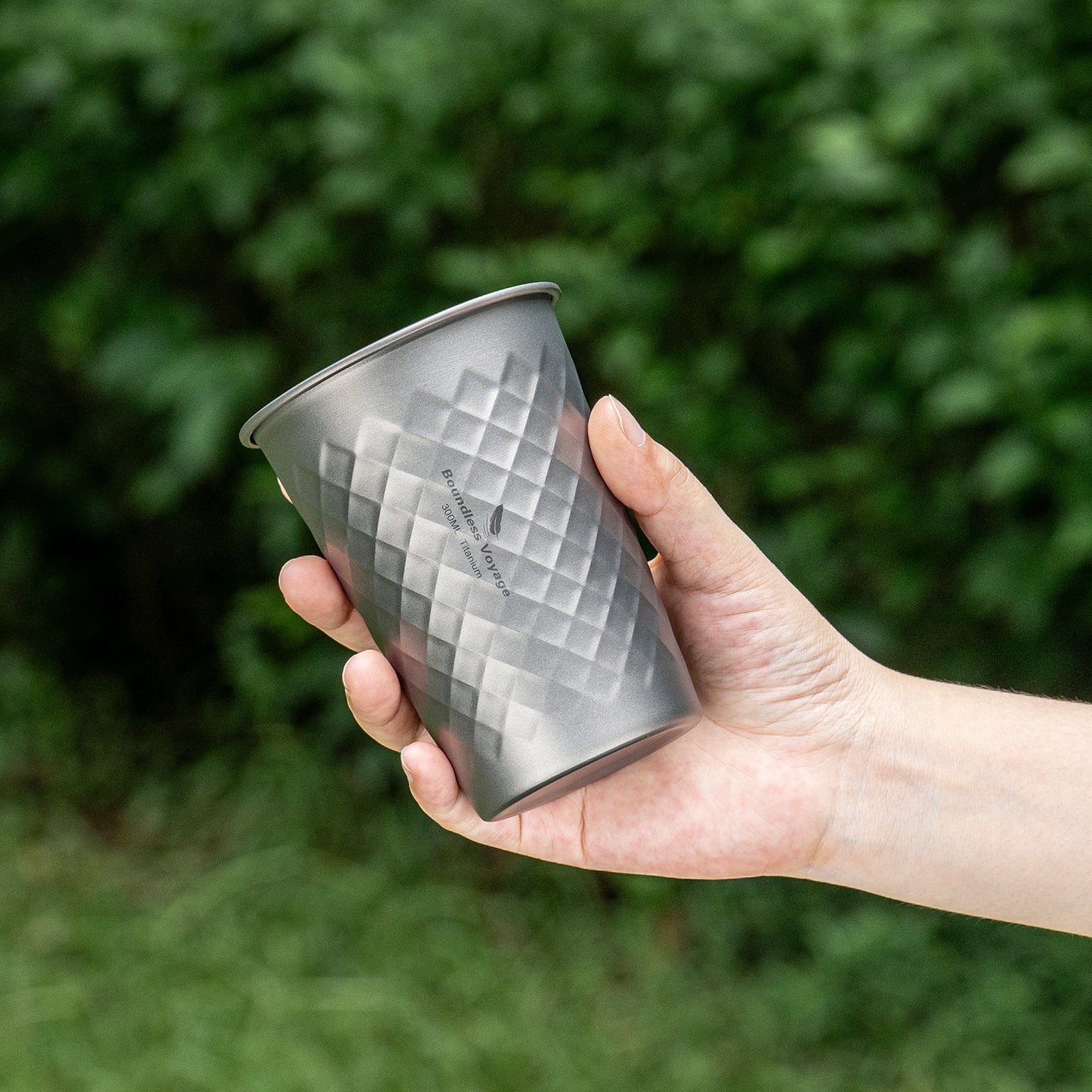 Boundless Voyage Titanium Cup 300ml Stackable Premium Metal Drinking Cups Reusable Beer Juice Cup Suitable for Home, Party, Camping, Outdoor