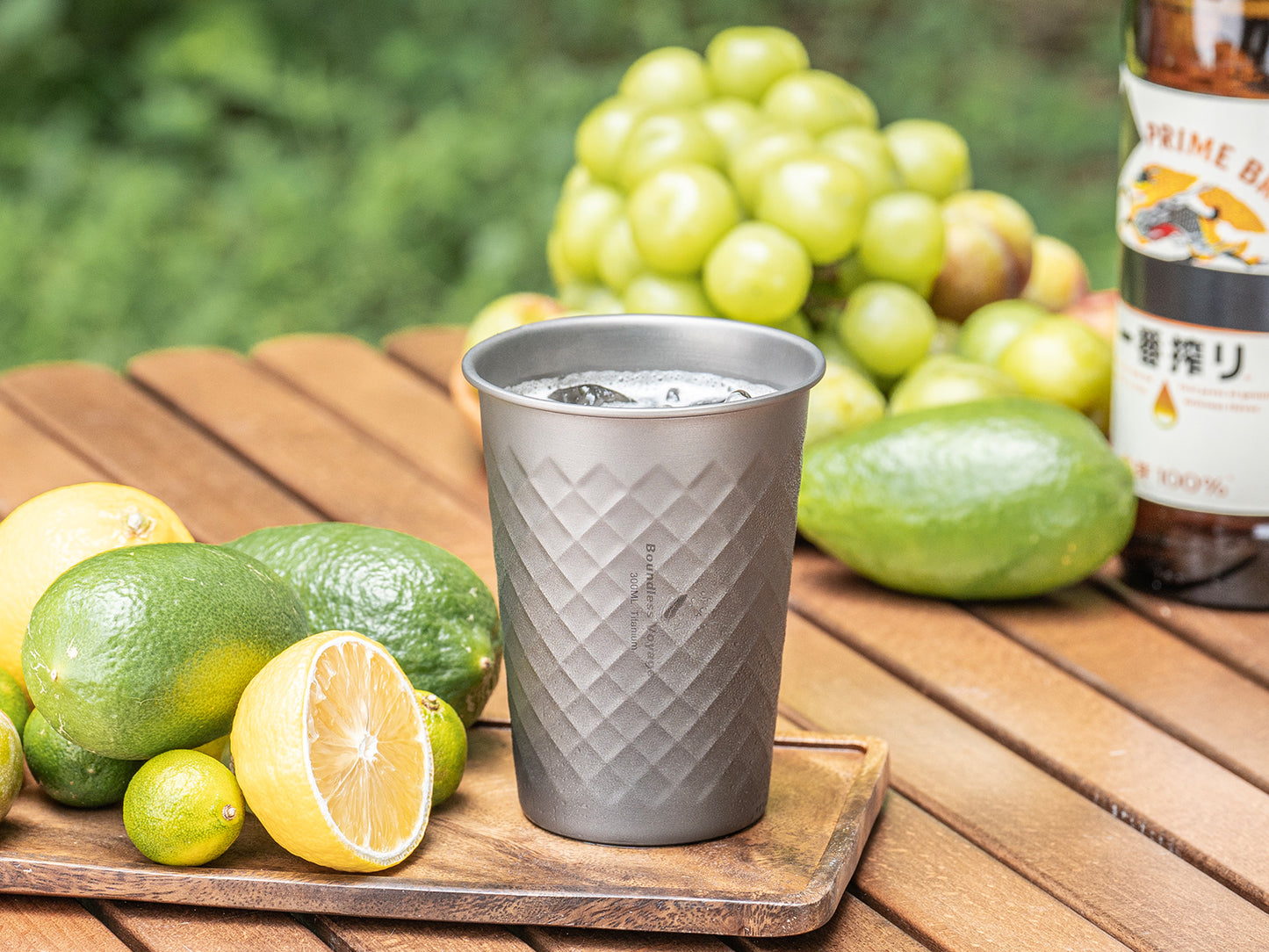 Boundless Voyage Titanium Cup 300ml Stackable Premium Metal Drinking Cups Reusable Beer Juice Cup Suitable for Home, Party, Camping, Outdoor