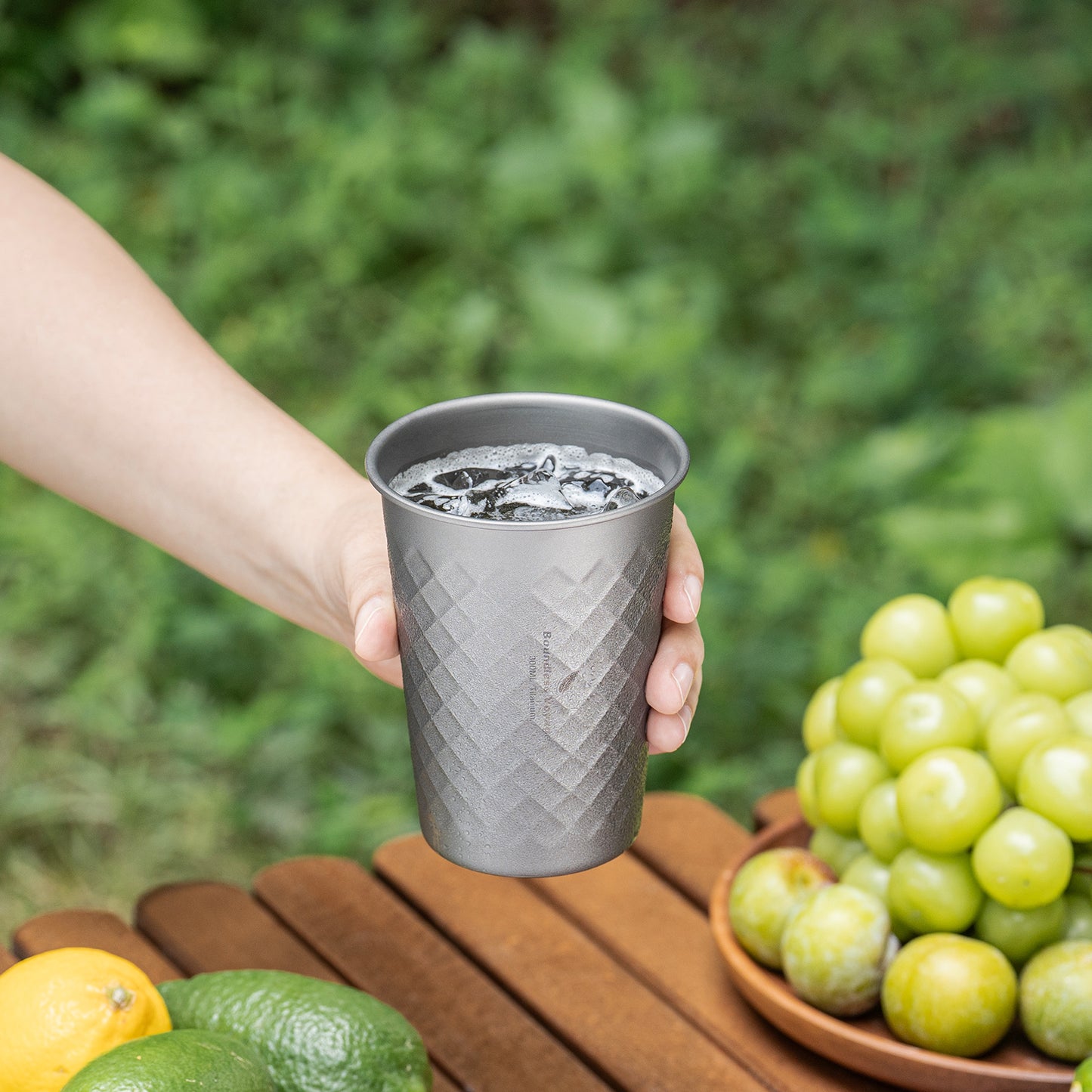 Boundless Voyage Titanium Cup 300ml Stackable Premium Metal Drinking Cups Reusable Beer Juice Cup Suitable for Home, Party, Camping, Outdoor