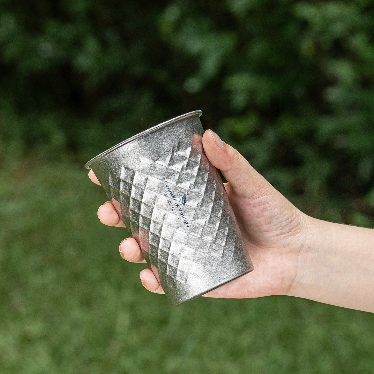 Boundless Voyage Titanium Cup 300ML  Stackable Premium Metal Drinking Cups Reusable Beer Juice Cup Suitable for Home, Party, Camping, Outdoor