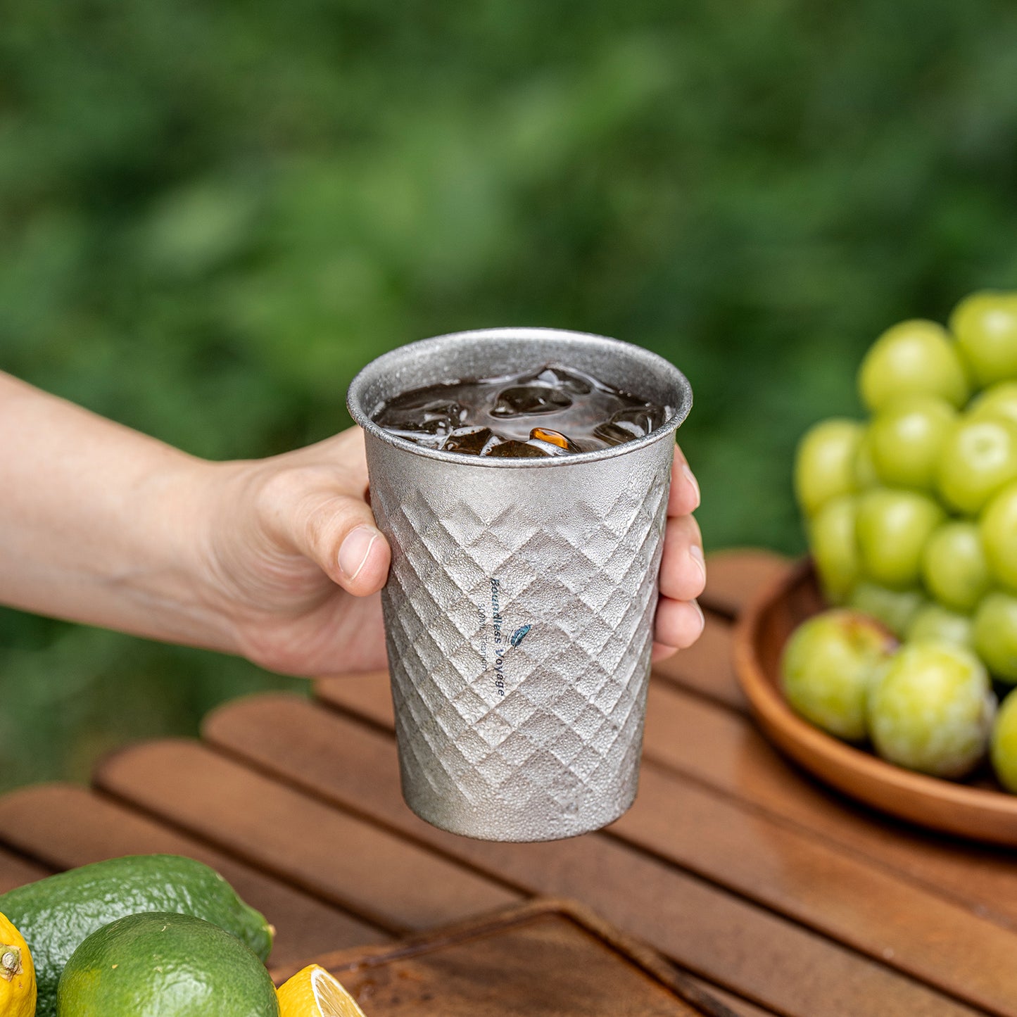 Boundless Voyage Titanium Cup 300ML  Stackable Premium Metal Drinking Cups Reusable Beer Juice Cup Suitable for Home, Party, Camping, Outdoor