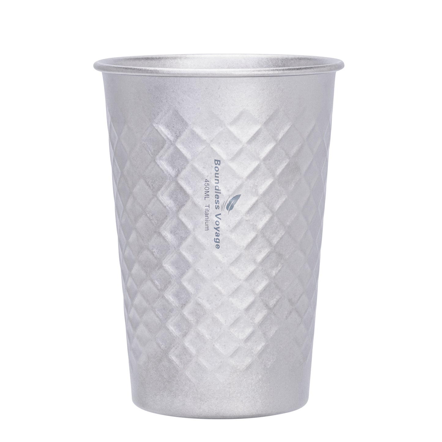Boundless Voyage Titanium 450ml Stackable Cup – Premium Reusable Metal Drinking Glass for Beer, Juice, Camping & Outdoor Use