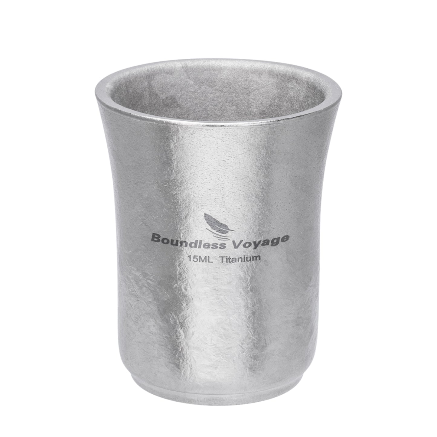 Boundless Voyage 15ml Titanium Sake Cup – Ultralight TA1 Titanium Shot Cup for Sake, Whiskey & Spirits