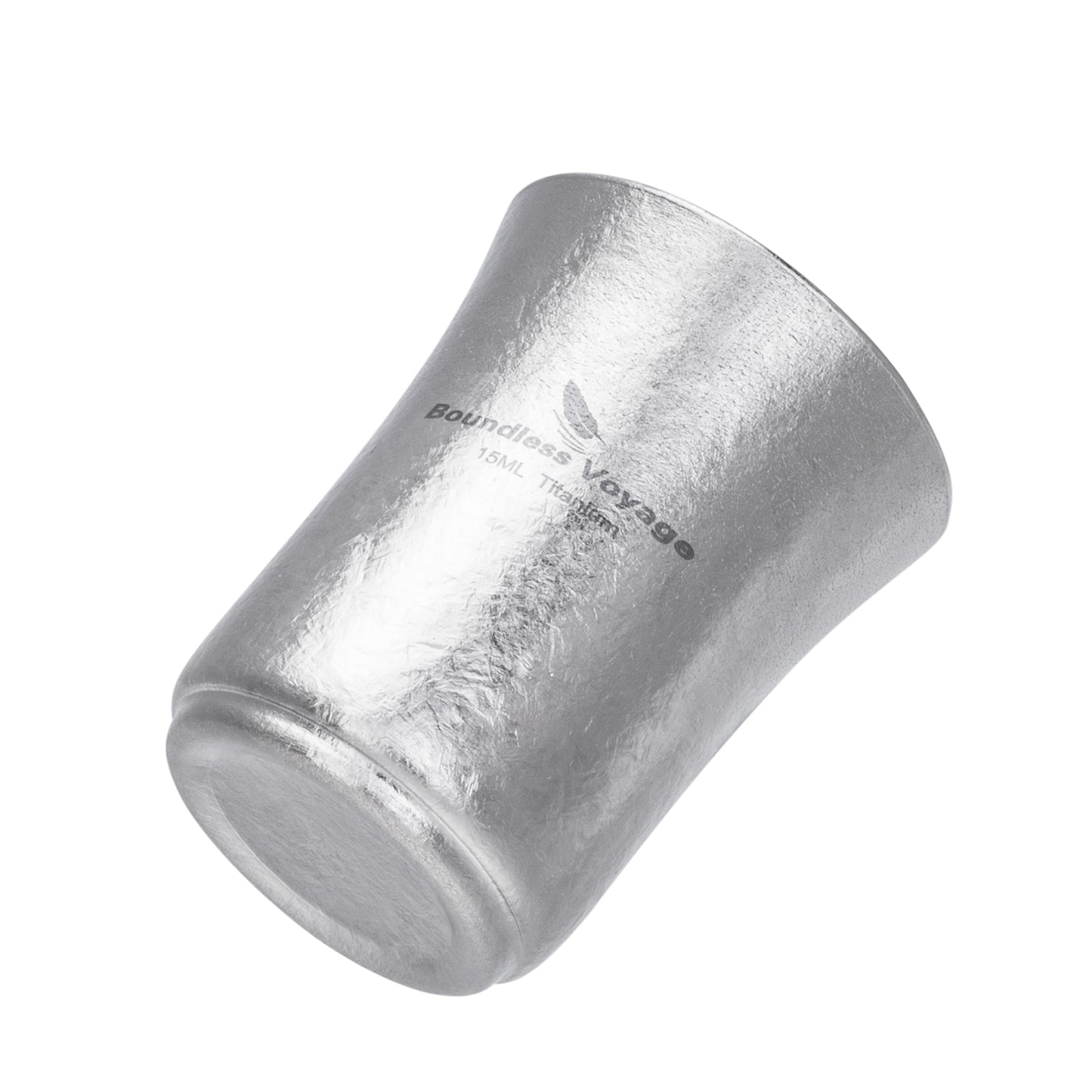 Boundless Voyage 15ml Titanium Sake Cup – Ultralight TA1 Titanium Shot Cup for Sake, Whiskey & Spirits