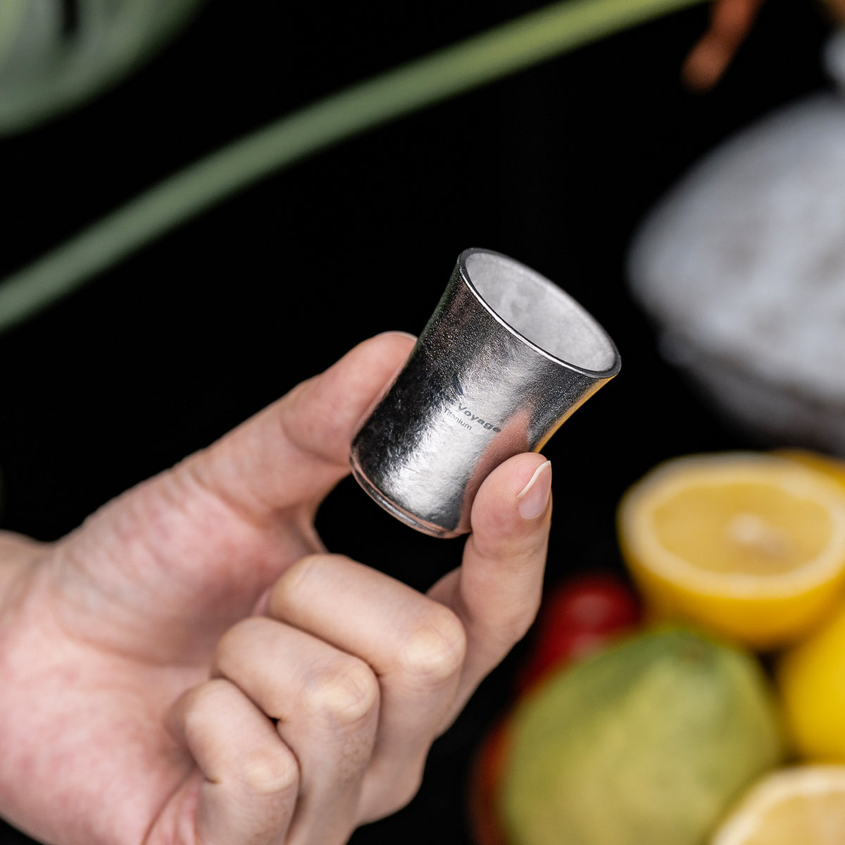 Boundless Voyage 15ml Titanium Sake Cup – Ultralight TA1 Titanium Shot Cup for Sake, Whiskey & Spirits