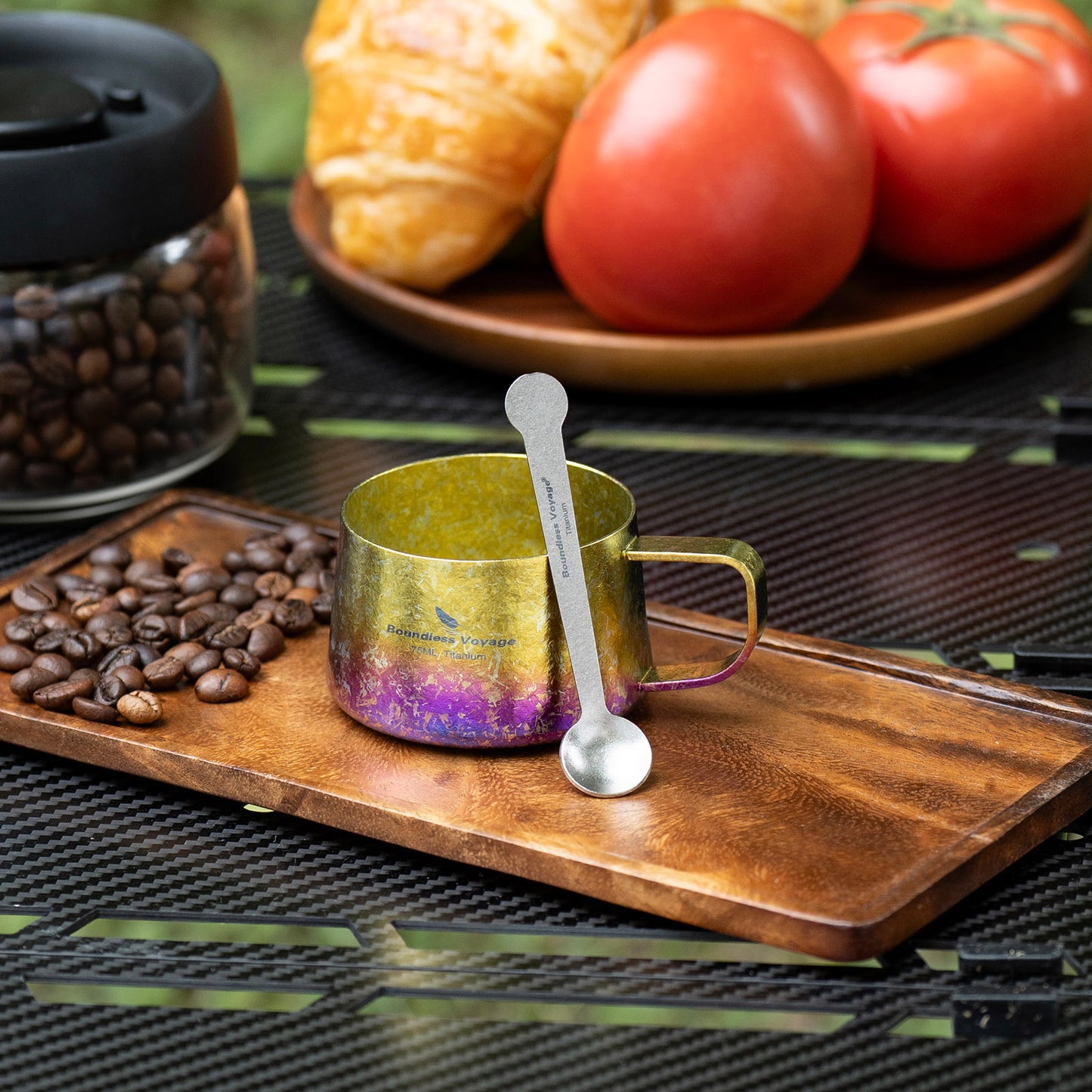 Boundless Voyage 75ml Titanium Double Wall Coffee Cup – Ultralight Mini Espresso & Tea Mug for Camping, Travel & Home