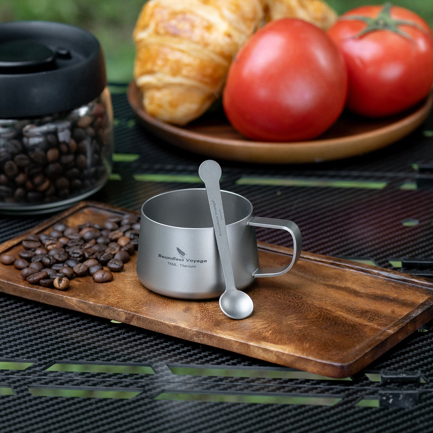 Boundless Voyage 75ml Titanium Double Wall Coffee Cup – Ultralight Mini Espresso & Tea Mug for Camping, Travel & Home