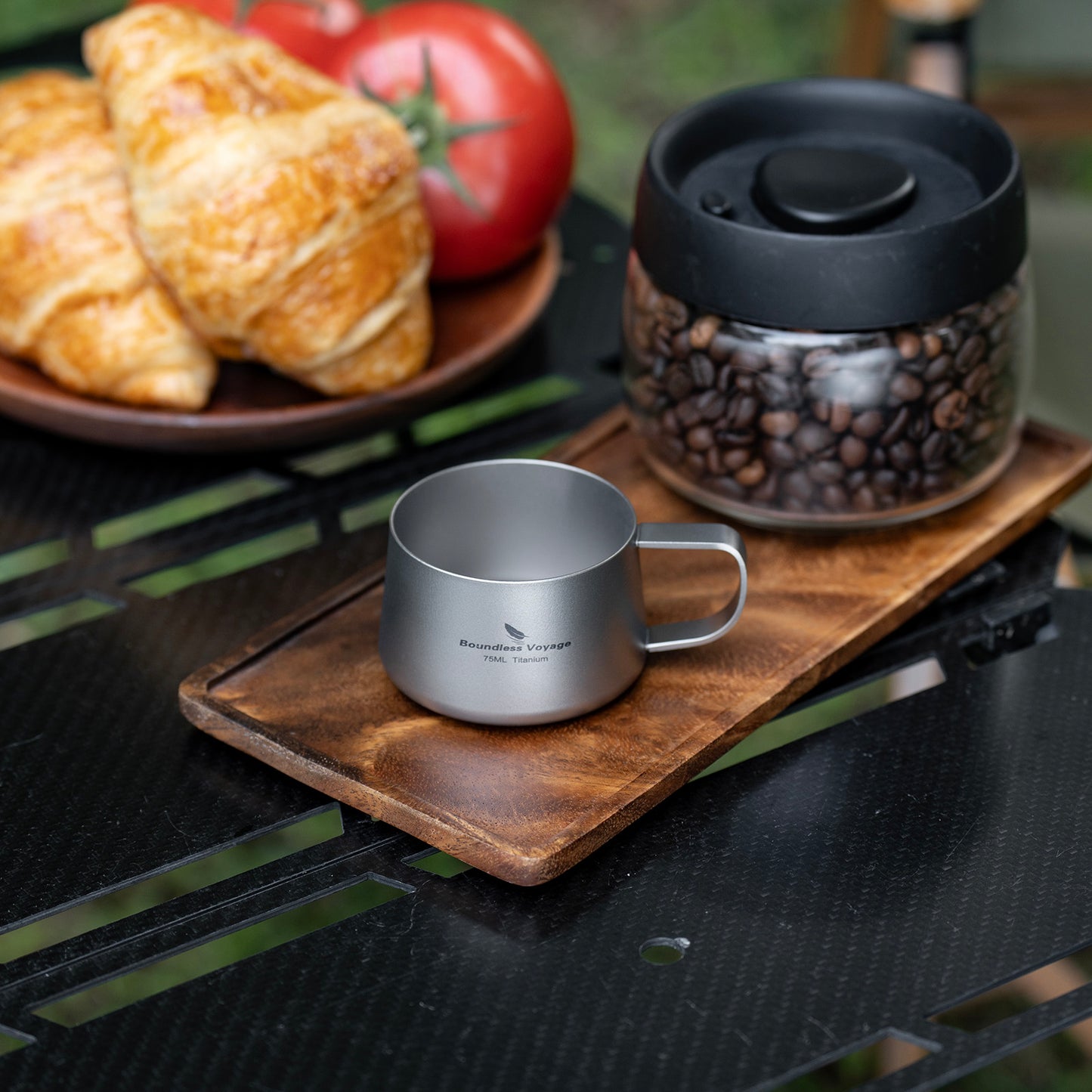 Boundless Voyage 75ml Titanium Double Wall Coffee Cup – Ultralight Mini Espresso & Tea Mug for Camping, Travel & Home