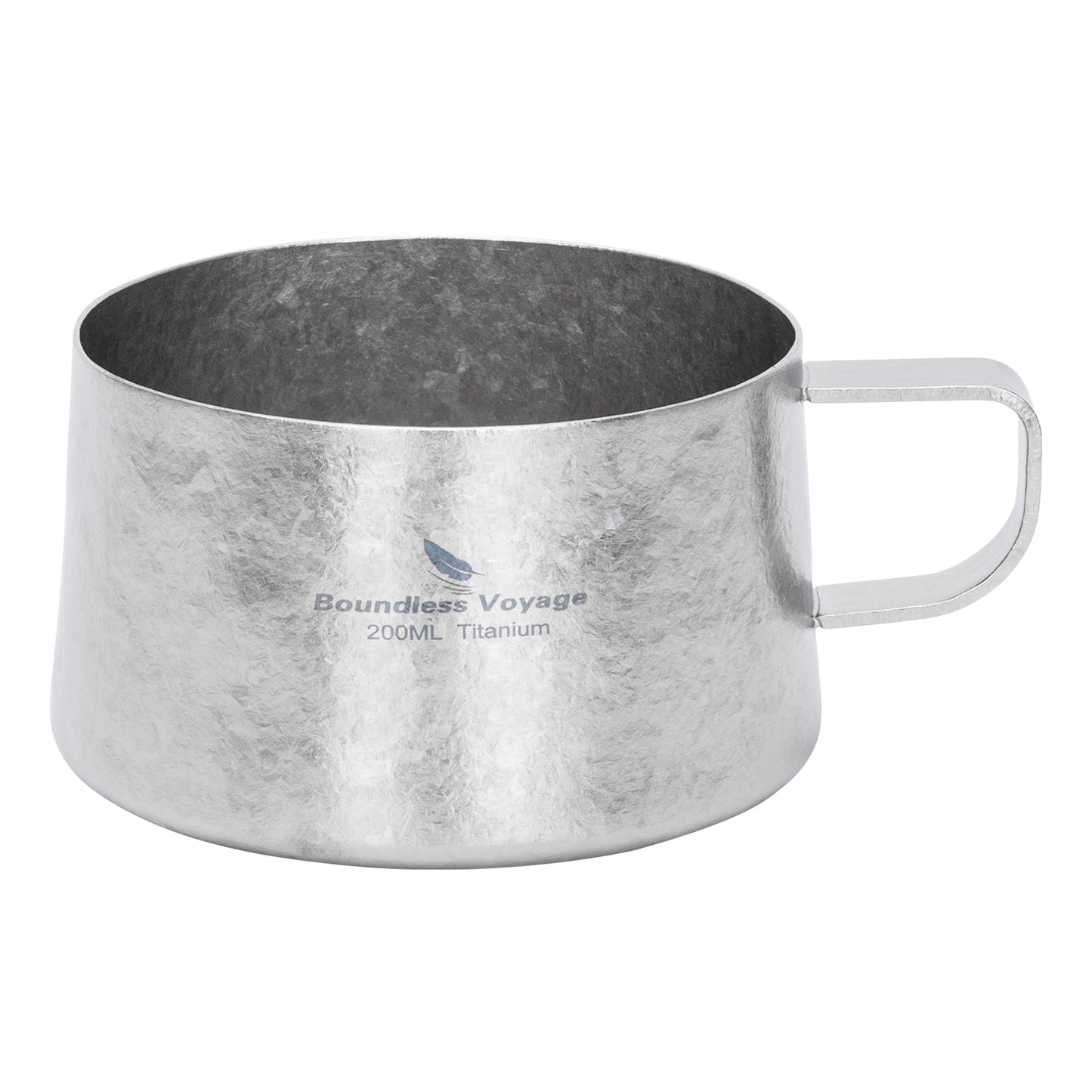 Boundless Voyage 200ml Titanium Double Wall Coffee Cup with Spoon – Ultralight Tea Mug for Camping, Travel & Everyday Use