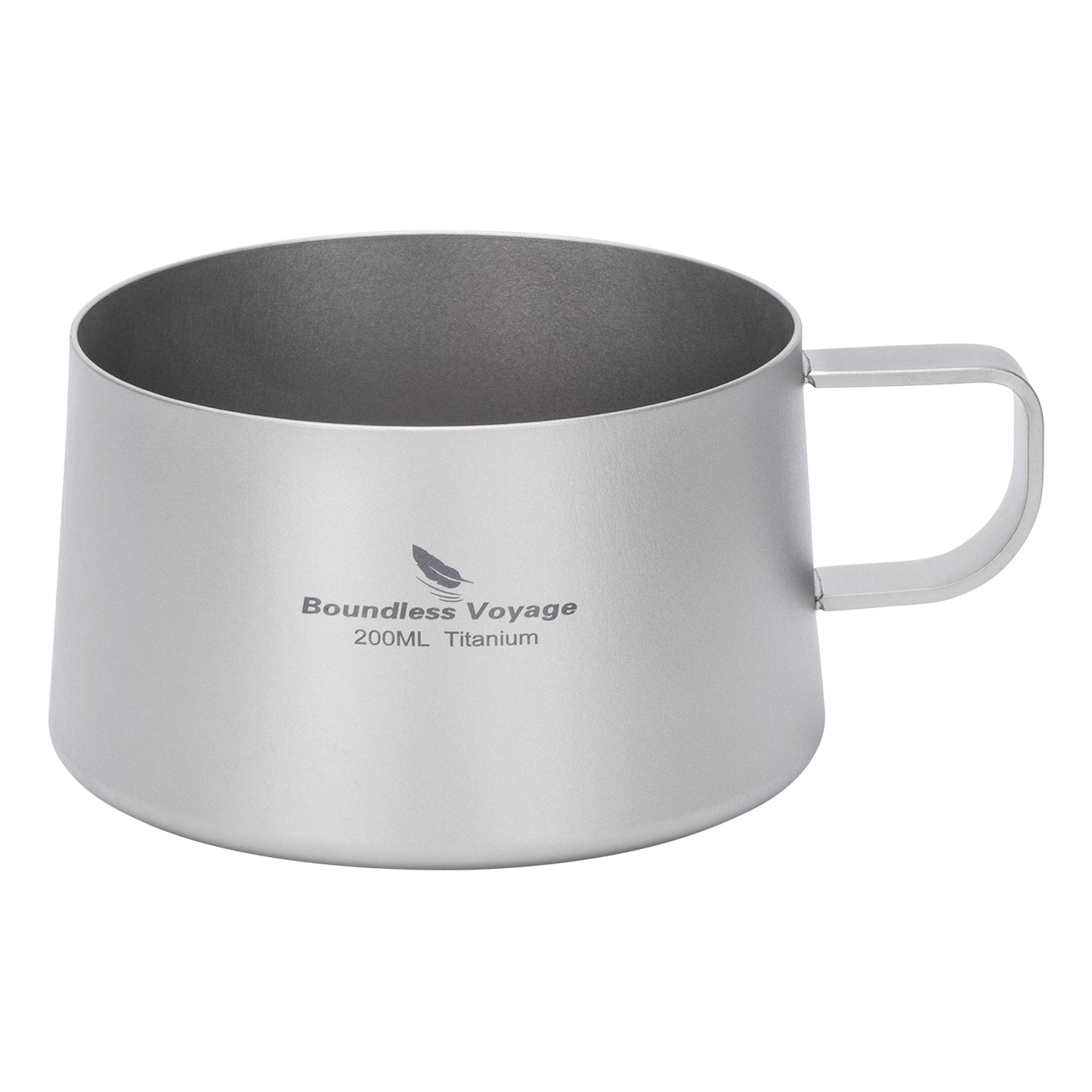 Boundless Voyage 200ml Titanium Double Wall Coffee Cup with Spoon – Ultralight Tea Mug for Camping, Travel & Everyday Use
