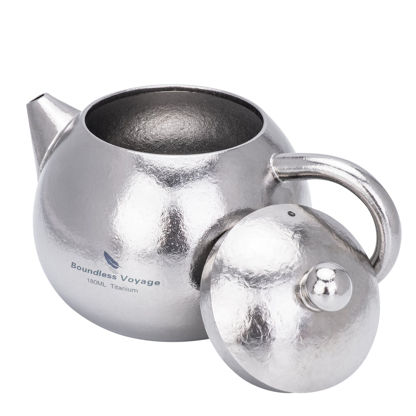 Boundless Voyage Titanium Teapot 180ml – Ultralight Tea Maker with Vented Lid & Anti-Scald Handle for Camping, Travel & Home