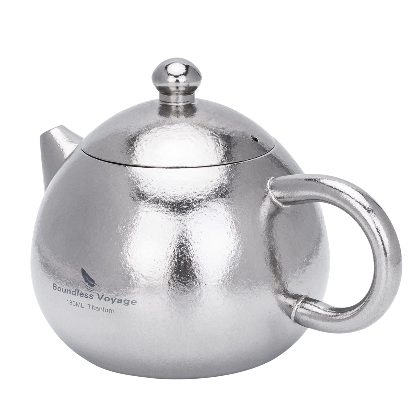 Boundless Voyage Titanium Teapot 180ml – Ultralight Tea Maker with Vented Lid & Anti-Scald Handle for Camping, Travel & Home