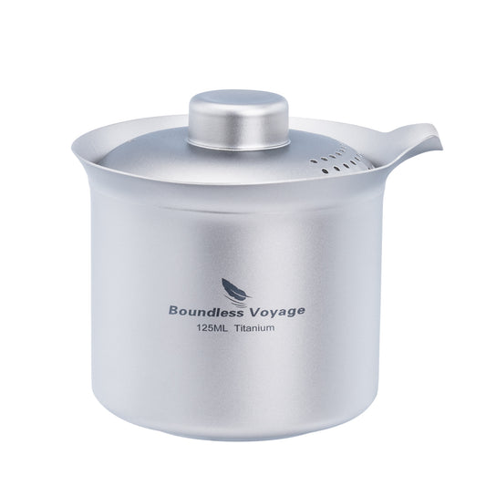 Boundless Voyage Titanium Double-Layer Tea Maker – Ultralight Portable Camping Tea Cup for Outdoor & Travel Brewing