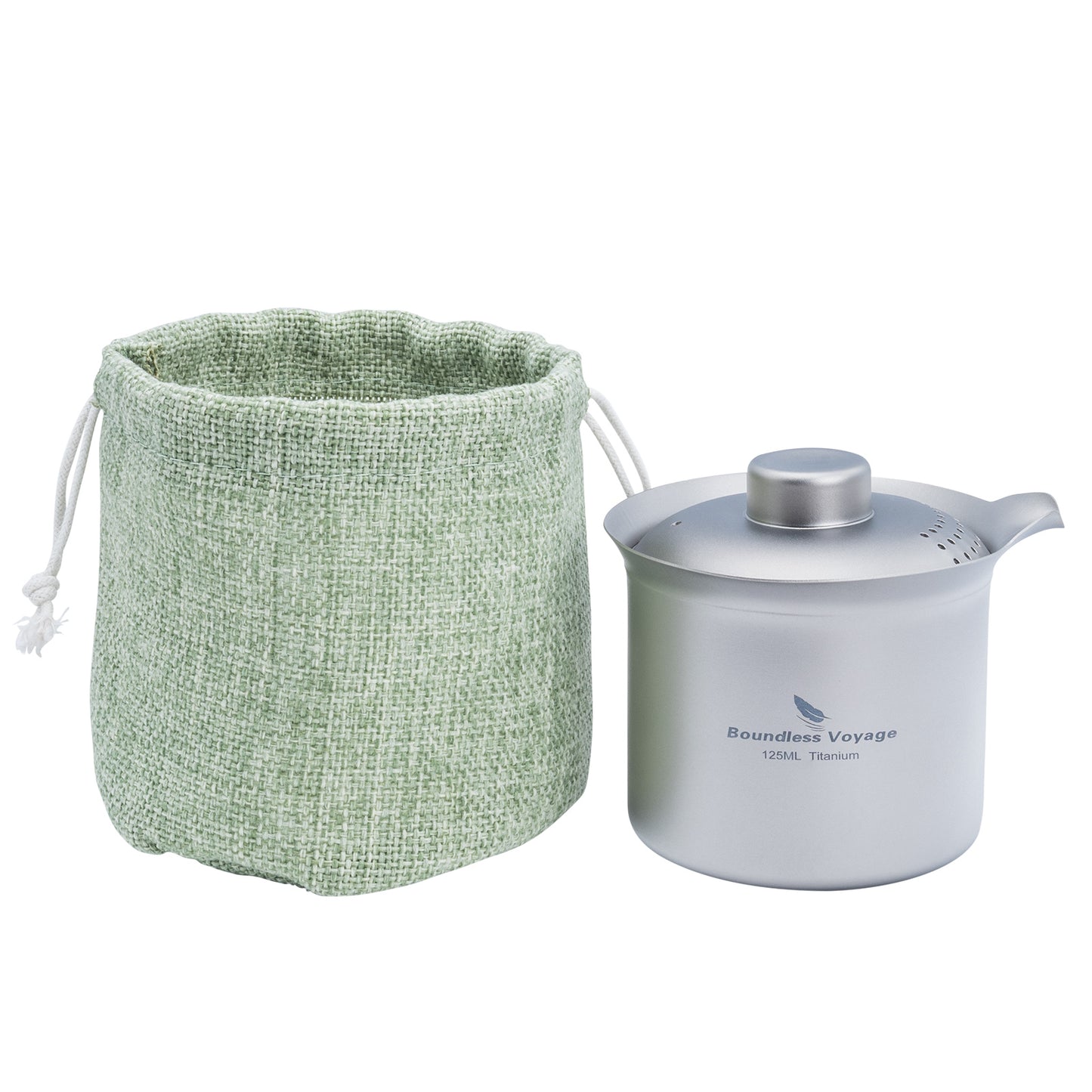 Boundless Voyage Titanium Double-Layer Tea Maker – Ultralight Portable Camping Tea Cup for Outdoor & Travel Brewing