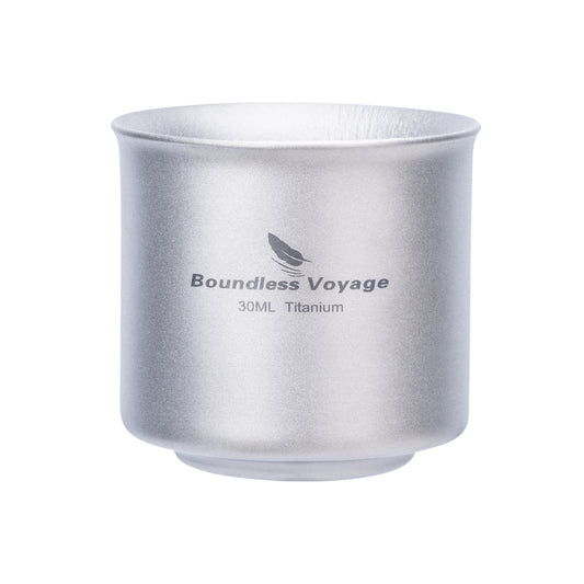 Boundless Voyage 30ml Titanium Double-Walled Tea Cup | 29g Ultralight Mini Coffee Mug | Anti-Scald Insulated Tasting Cup for Camping & Travel