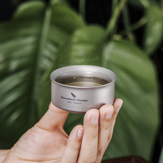 Boundless Voyage Titanium Insulated Mini Cup 30ml | Double-Walled Tasting Mug for Espresso & Kung Fu Tea | BPA-Free Camping Tableware