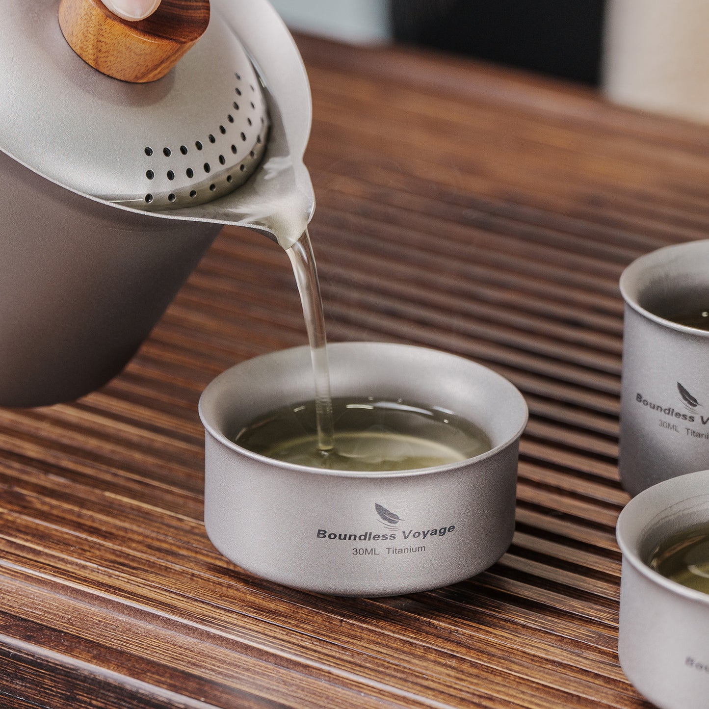 Boundless Voyage Titanium Insulated Mini Cup 30ml | Double-Walled Tasting Mug for Espresso & Kung Fu Tea | BPA-Free Camping Tableware