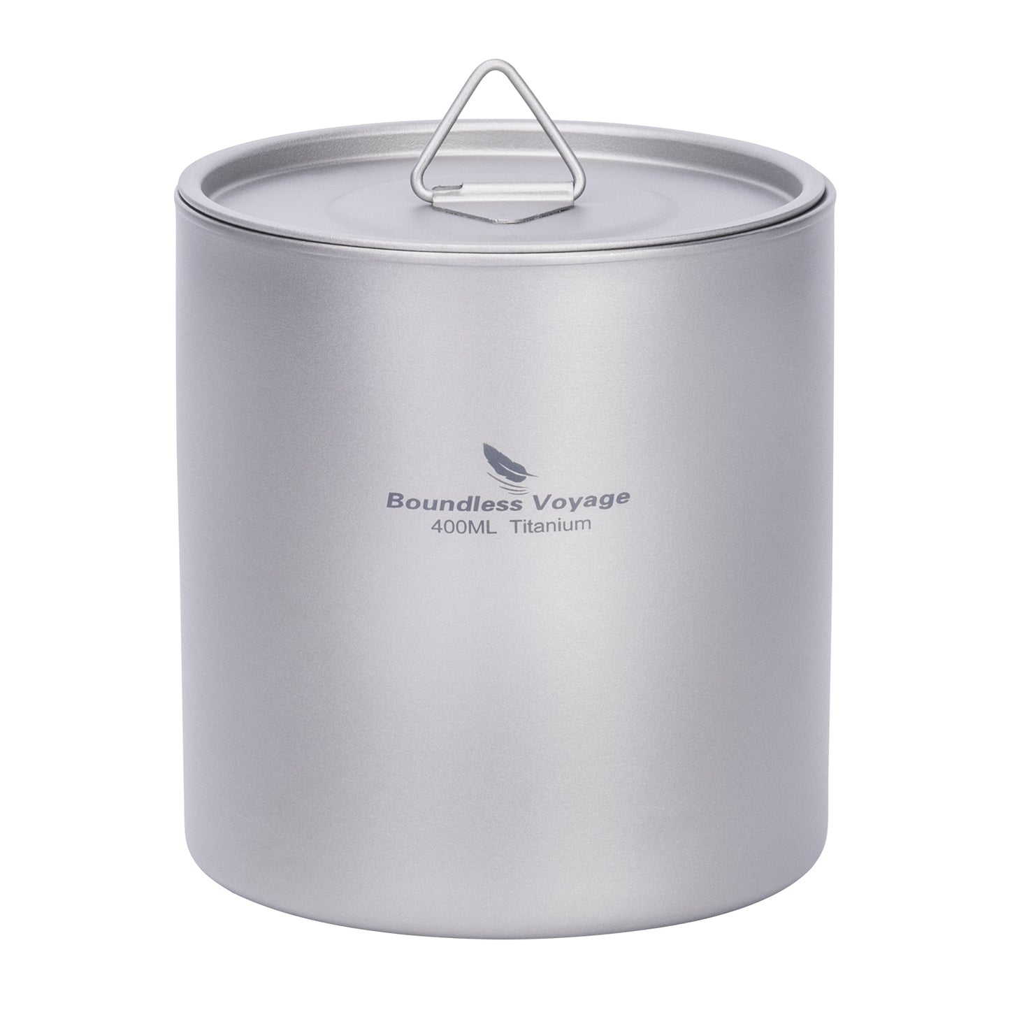 Boundless Voyage Titanium Double-wall Cup with Lid 400ml Ultralight Insulated Camping Mug