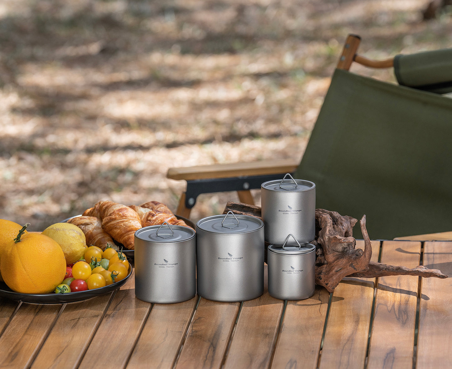 Boundless Voyage Titanium Double-wall Cup with Lid 300ml Insulated Ultralight Camping Mug