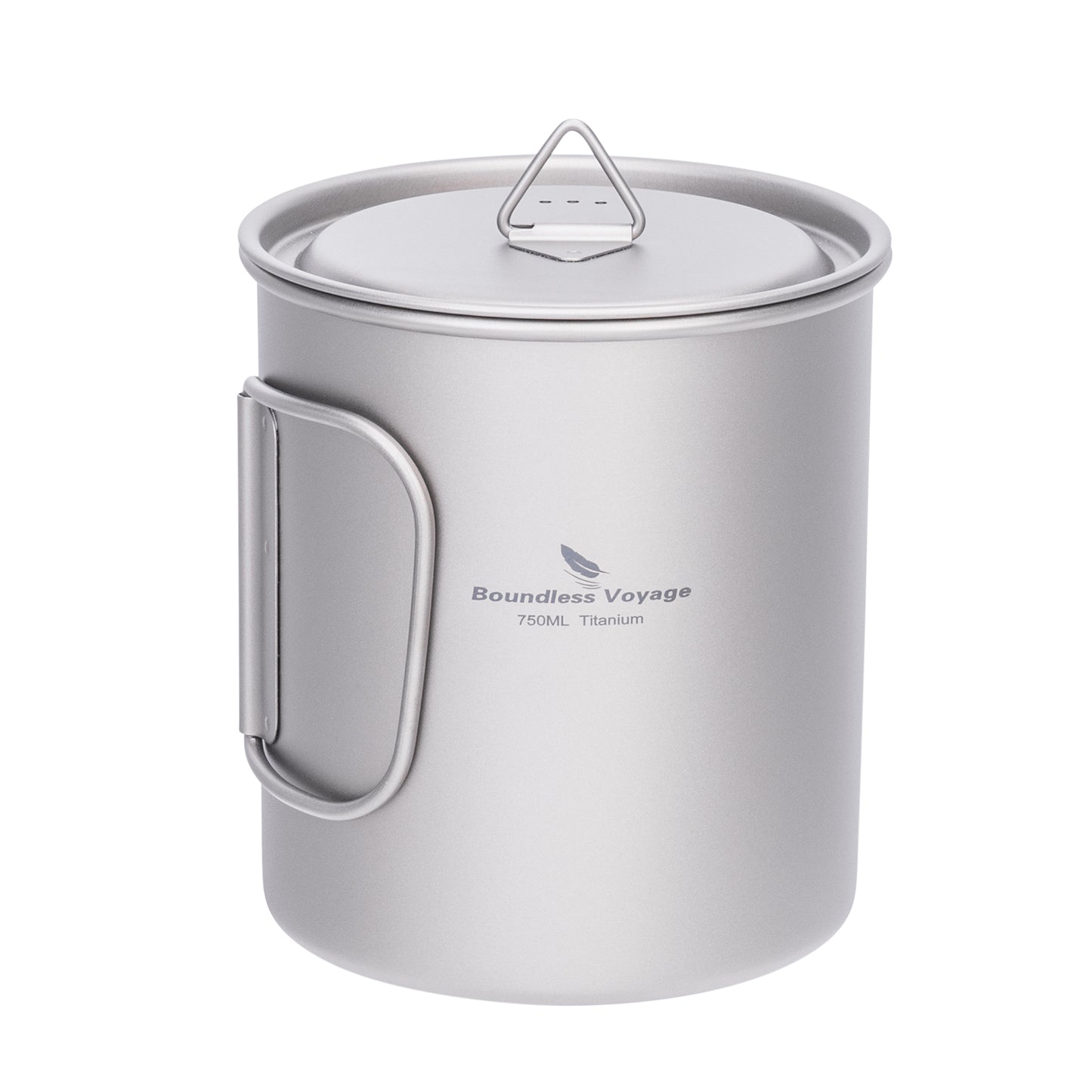 Boundless Voyage 750ml Titanium Camping Cup with Lid – Eco-Friendly, Stackable & Ultralight | Durable Mug Pot for Backpacking, Hiking & Travel