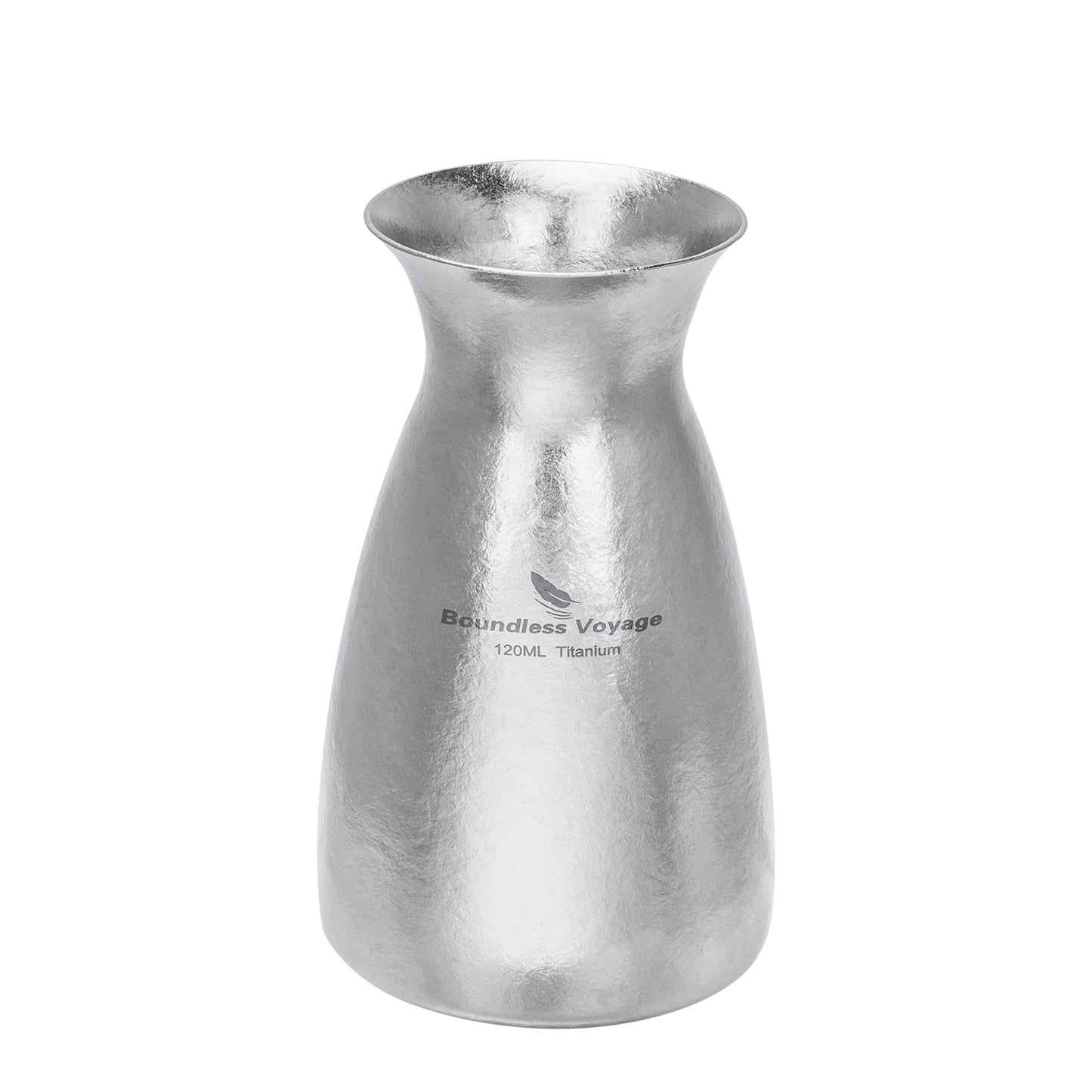 Boundless Voyage 120ml Pure Titanium Sake Carafe – Ultralight Japanese Sake Server for Whiskey, Spirits, Home Bar & Travel